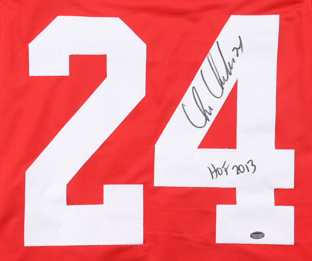 Chris Chelios Signed Jersey Inscribed "HOF 2013" (Schwartz) at PristineAuction.com Chris Chelios Signed Jersey Inscribed "HOF 2013" (Schwartz) at PristineAuction.com