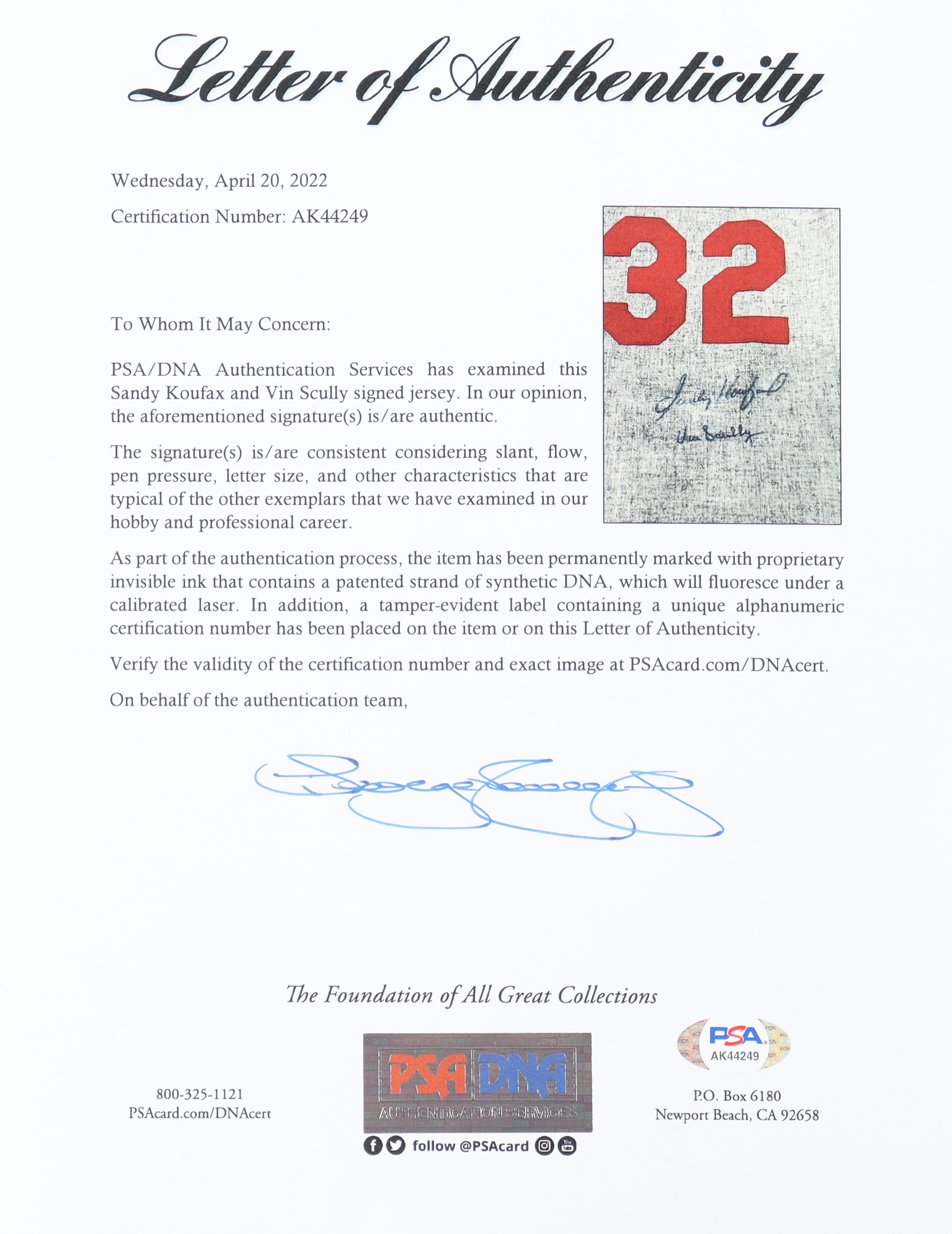 Sandy Koufax & Vin Scully Signed Dodgers Authentic Mitchell & Ness Jersey (PSA) at PristineAuction.com Sandy Koufax & Vin Scully Signed Dodgers Authentic Mitchell & Ness Jersey (PSA) at PristineAuction.com