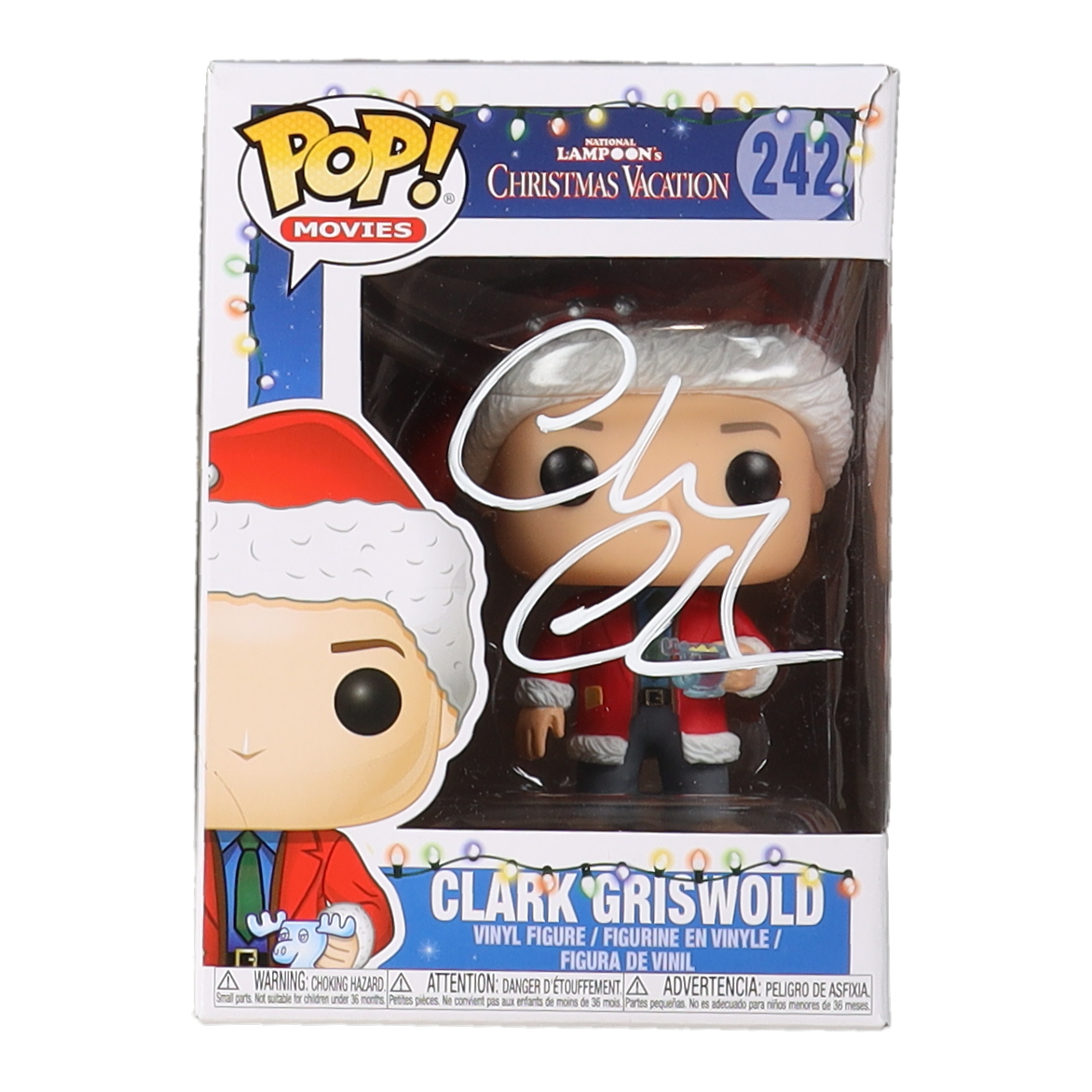 Chevy Chase Signed "National Lampoon's Christmas Vacation" #242 Clark Griswold Funko Pop! Vinyl Figure (Beckett) at PristineAuction.com Chevy Chase Signed "National Lampoon's Christmas Vacation" #242 Clark Griswold Funko Pop! Vinyl Figure (Beckett) at PristineAuction.com