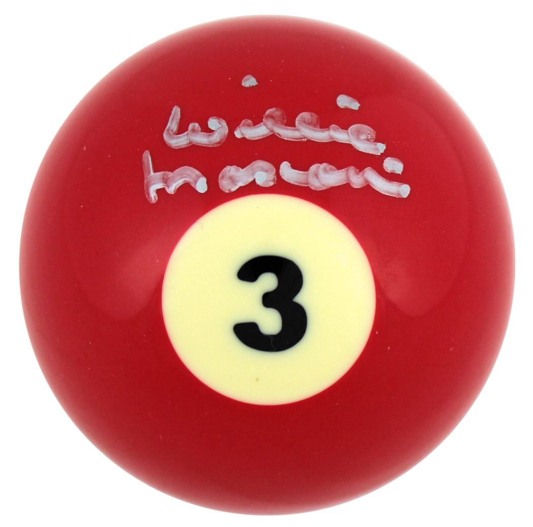 Willie Mosconi Signed #3 Billiard Ball (PSA) at PristineAuction.com Willie Mosconi Signed #3 Billiard Ball (PSA) at PristineAuction.com