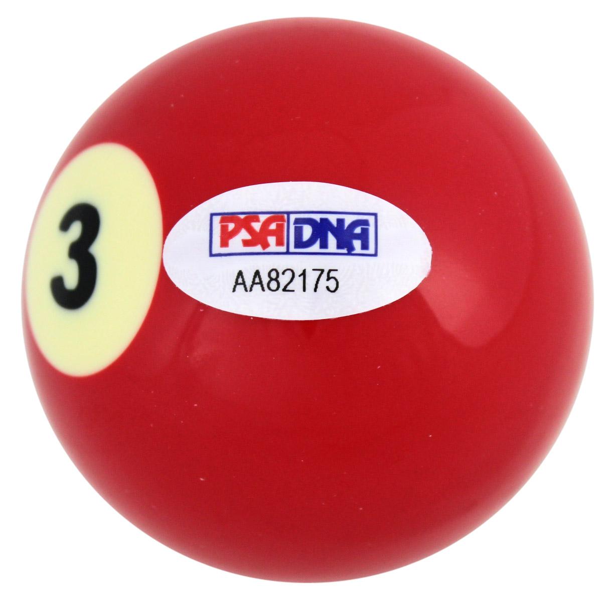Willie Mosconi Signed #3 Billiard Ball (PSA) at PristineAuction.com Willie Mosconi Signed #3 Billiard Ball (PSA) at PristineAuction.com