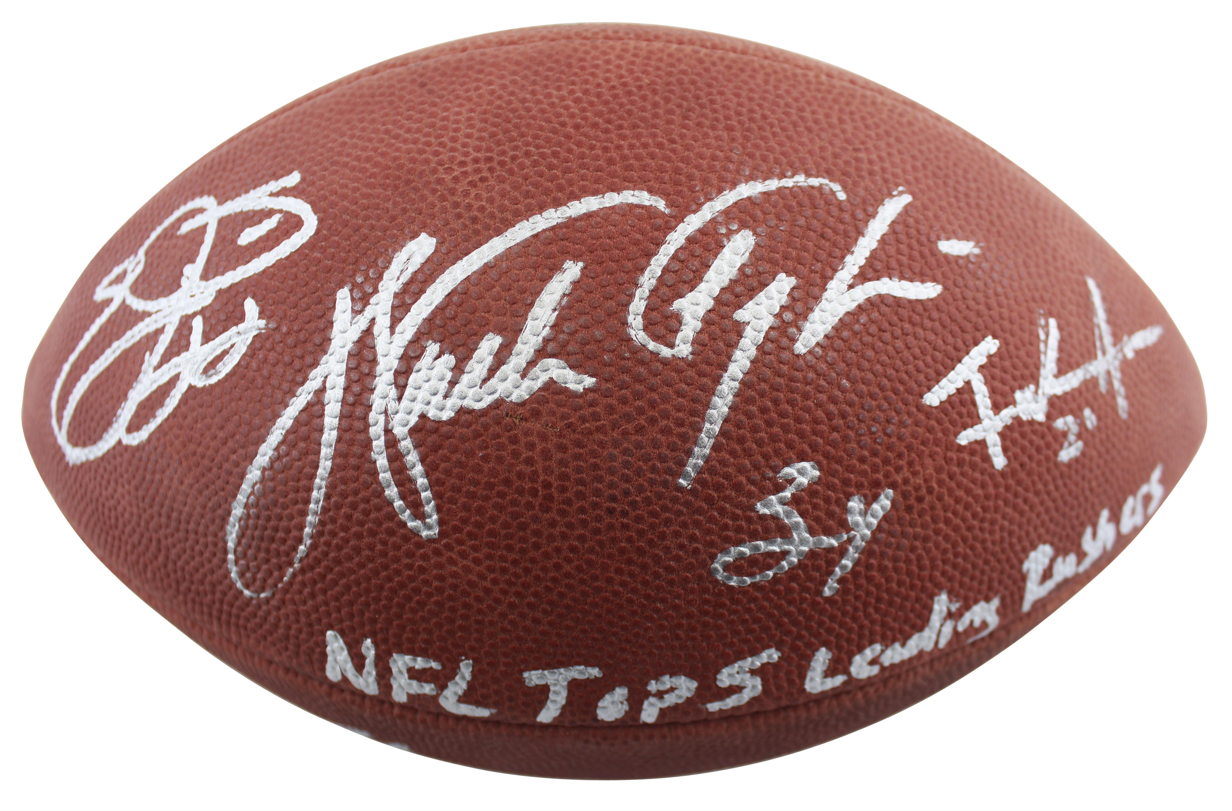 NFL Leading Rushers NFL Football Signed By (5) with Walter Payton, Emmitt Smith, Barry Sanders, Frank Gore & Adrian Peterson (Beckett) at PristineAuction.com NFL Leading Rushers NFL Football Signed By (5) with Walter Payton, Emmitt Smith, Barry Sanders, Frank Gore & Adrian Peterson (Beckett) at PristineAuction.com