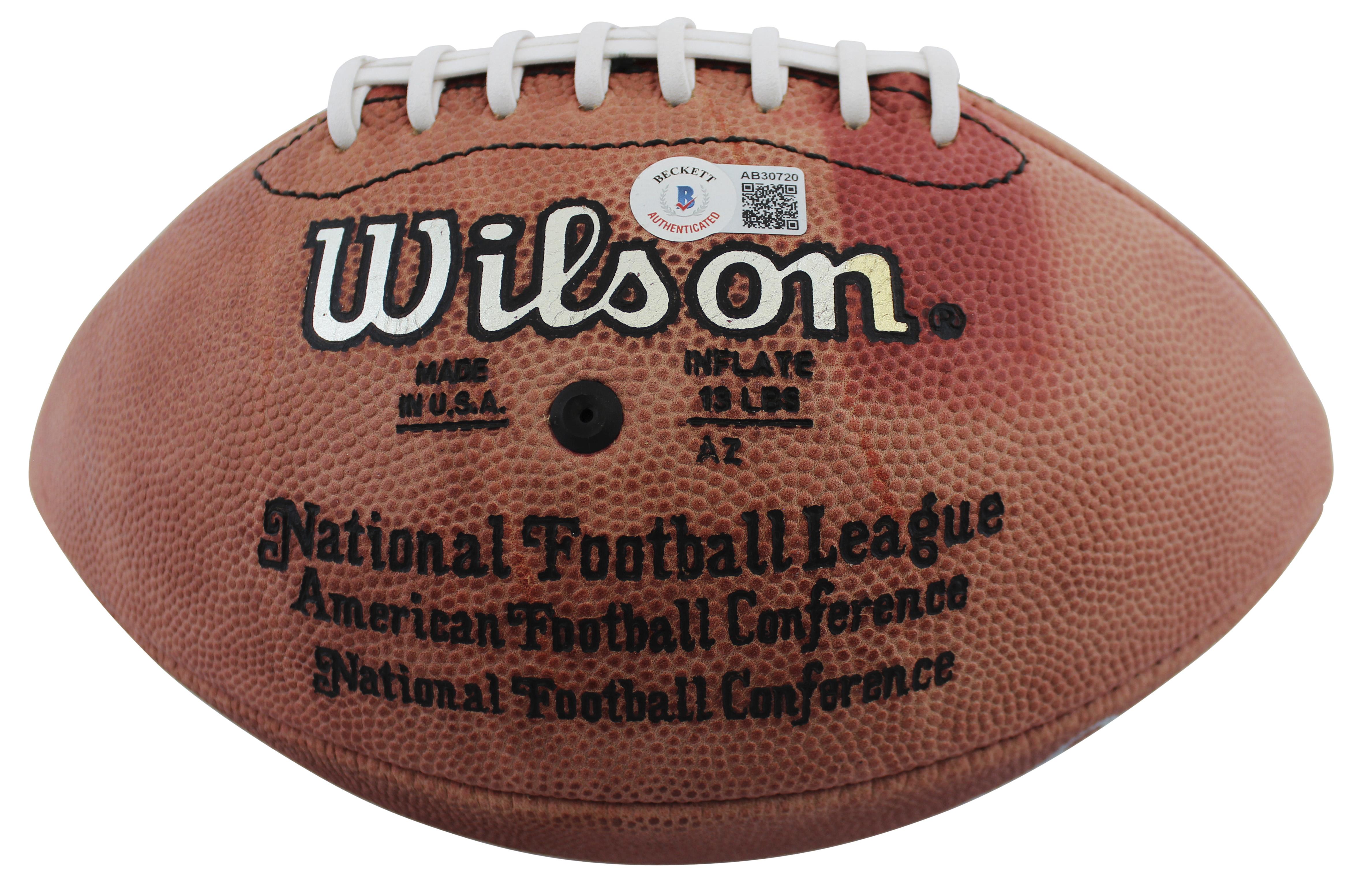 NFL Leading Rushers NFL Football Signed By (5) with Walter Payton, Emmitt Smith, Barry Sanders, Frank Gore & Adrian Peterson (Beckett) at PristineAuction.com NFL Leading Rushers NFL Football Signed By (5) with Walter Payton, Emmitt Smith, Barry Sanders, Frank Gore & Adrian Peterson (Beckett) at PristineAuction.com