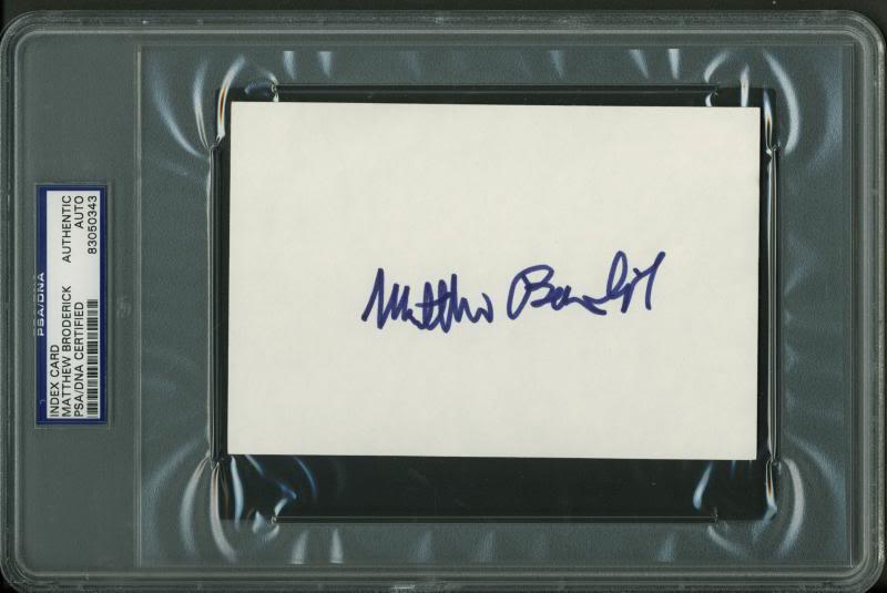 Matthew Broderick Signed 4x6 Index Card (PSA) at PristineAuction.com Matthew Broderick Signed 4x6 Index Card (PSA) at PristineAuction.com