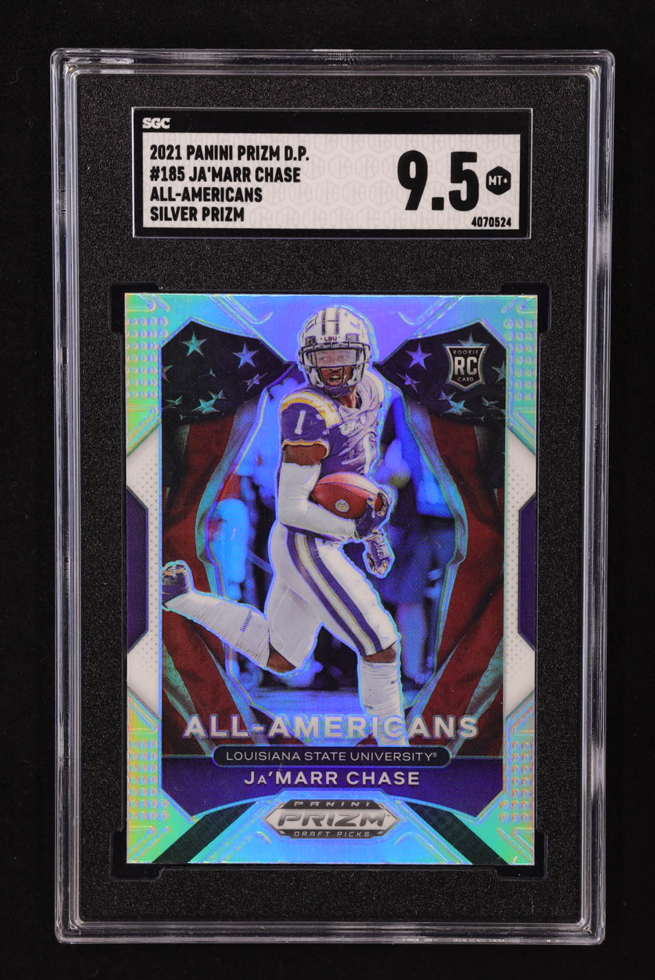 Ja'Marr Chase 2021 Panini Prizm Draft Picks Prizms Silver #185 AA RC (SGC 9.5) at PristineAuction.com Ja'Marr Chase 2021 Panini Prizm Draft Picks Prizms Silver #185 AA RC (SGC 9.5) at PristineAuction.com