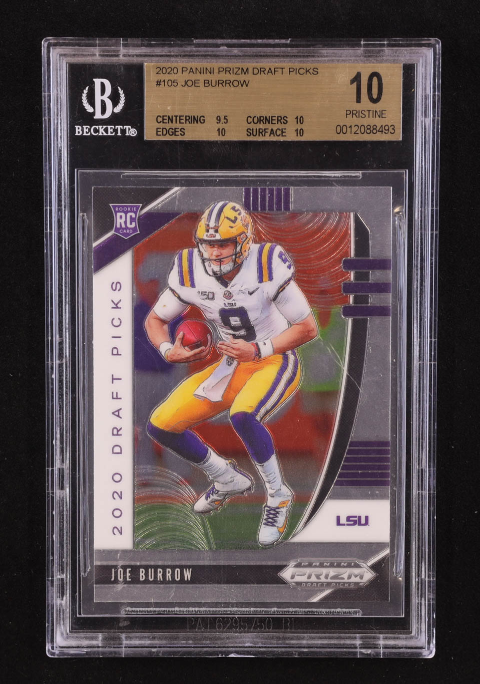 Joe Burrow 2020 Panini Prizm Draft Picks #105 RC (BGS 10) at PristineAuction.com Joe Burrow 2020 Panini Prizm Draft Picks #105 RC (BGS 10) at PristineAuction.com