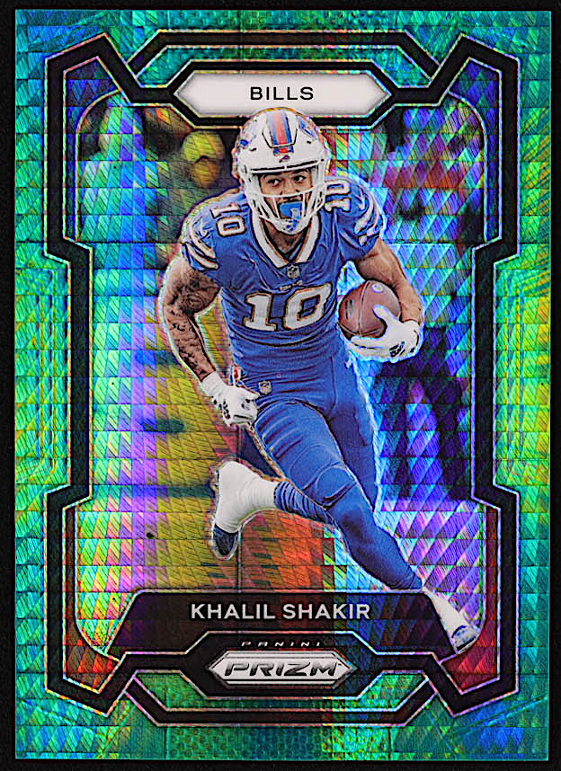 Khalil Shakir 2023 Panini Prizm Prizms Hyper #33 #134/175 at PristineAuction.com Khalil Shakir 2023 Panini Prizm Prizms Hyper #33 #134/175 at PristineAuction.com