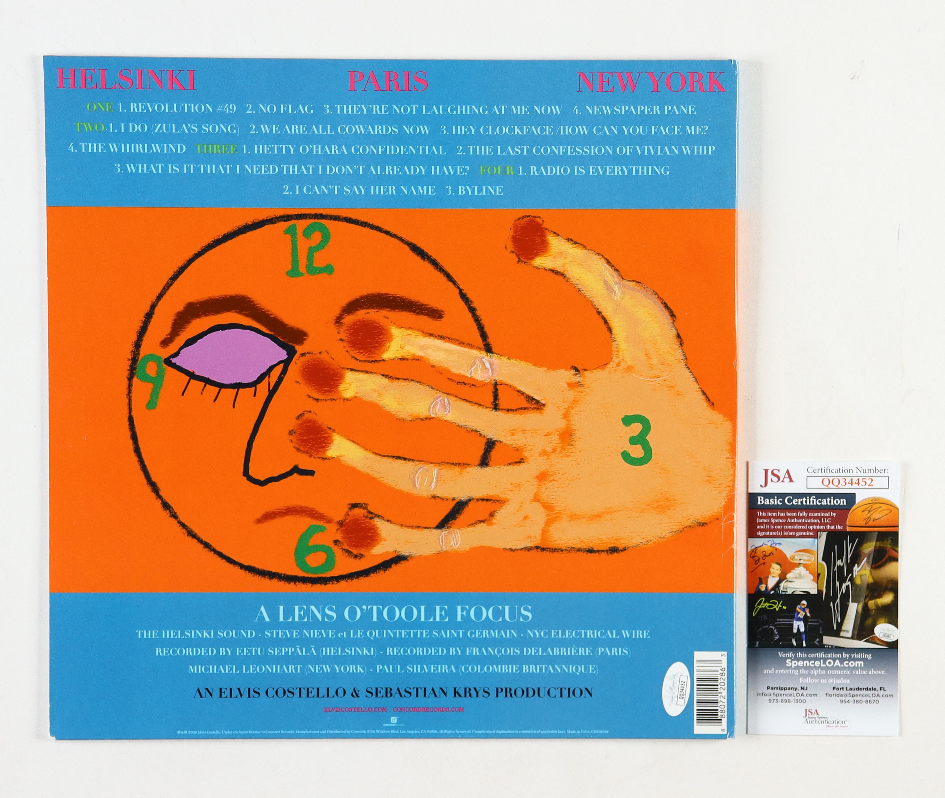 Elvis Costello Signed "Hey Clockface" Vinyl Record Album Cover (JSA) at PristineAuction.com Elvis Costello Signed "Hey Clockface" Vinyl Record Album Cover (JSA) at PristineAuction.com