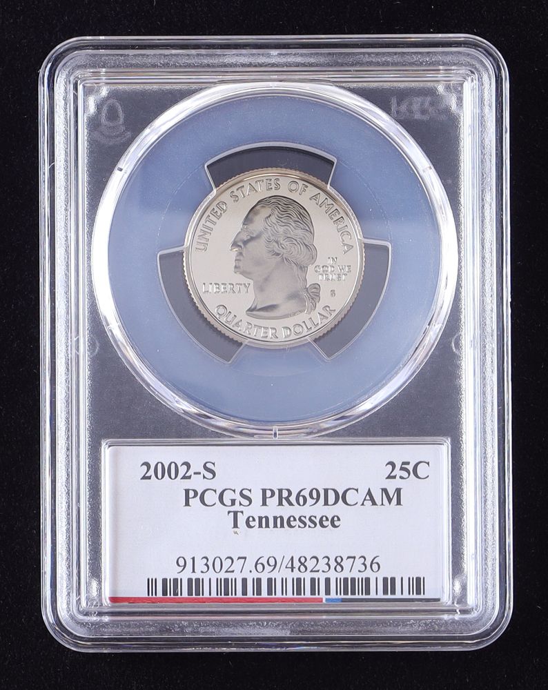 2002-S Proof U.S. State Quarter Series - Tennessee (PR69DCAM) at PristineAuction.com 2002-S Proof U.S. State Quarter Series - Tennessee (PR69DCAM) at PristineAuction.com