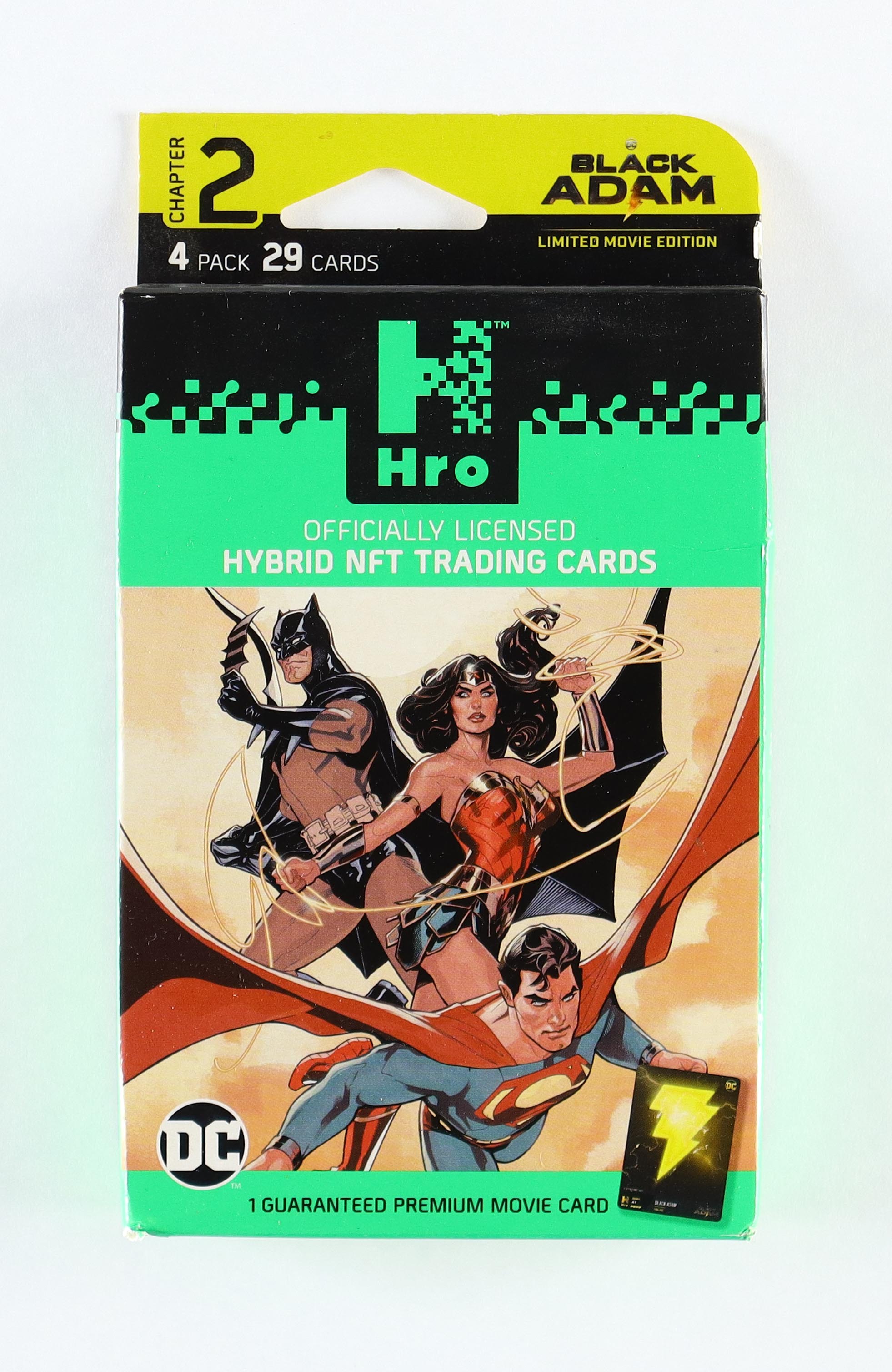 Hro DC Unlock the Multiverse Hybrid NFT Chapter 2: Black Adam Hanger Box With (4) Packs at PristineAuction.com Hro DC Unlock the Multiverse Hybrid NFT Chapter 2: Black Adam Hanger Box With (4) Packs at PristineAuction.com