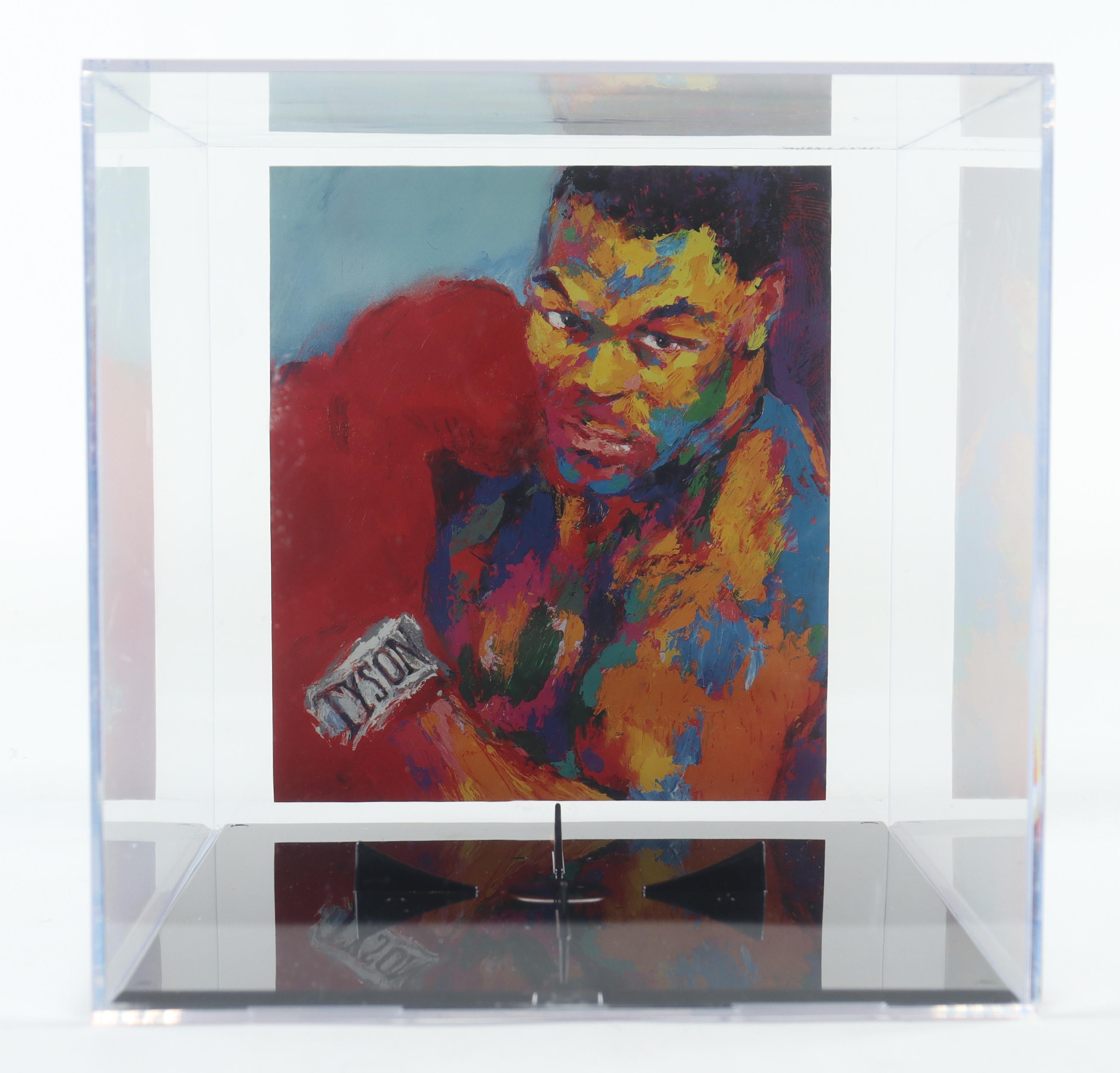 Mike Tyson Signed Everlast Burgundy Boxing Glove In Leroy Neiman Art Print Back Display Case (PSA) at PristineAuction.com Mike Tyson Signed Everlast Burgundy Boxing Glove In Leroy Neiman Art Print Back Display Case (PSA) at PristineAuction.com