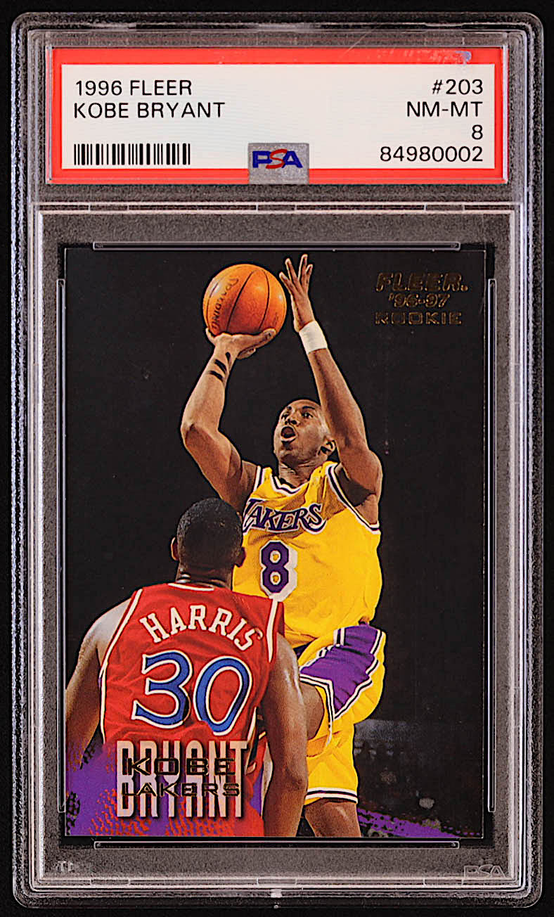 Kobe Bryant 1996-97 Fleer #203 RC (PSA 8) at PristineAuction.com Kobe Bryant 1996-97 Fleer #203 RC (PSA 8) at PristineAuction.com