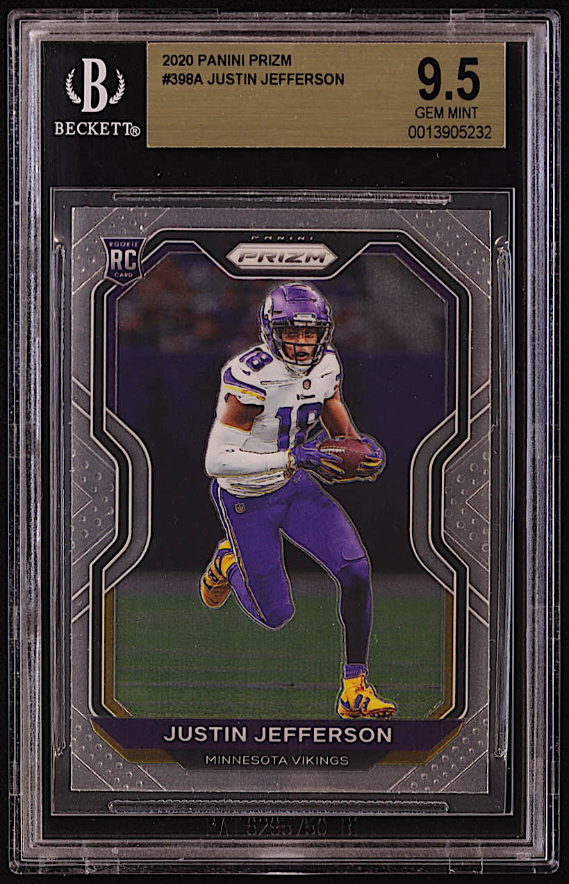 Justin Jefferson 2020 Panini Prizm #398A RC (BGS 9.5) at PristineAuction.com Justin Jefferson 2020 Panini Prizm #398A RC (BGS 9.5) at PristineAuction.com