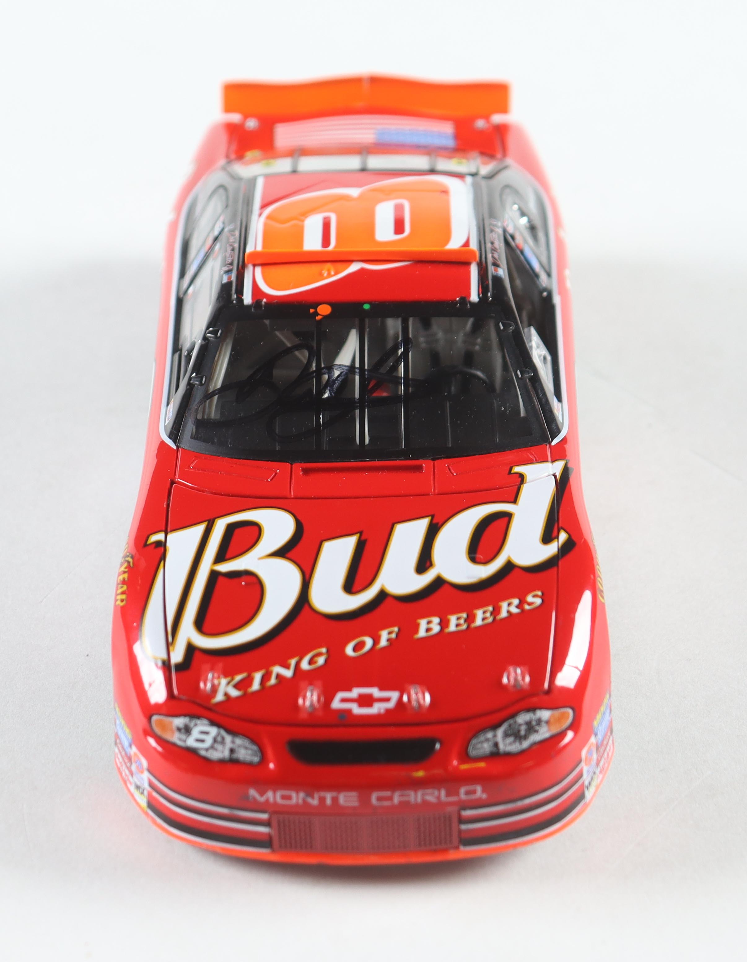 Dale Earnhardt Jr. Signed LE #8 Budweiser - Talladega Win - Raced Version 2001 Monte Carlo 1:24 Die-cast Car (JSA) at PristineAuction.com Dale Earnhardt Jr. Signed LE #8 Budweiser - Talladega Win - Raced Version 2001 Monte Carlo 1:24 Die-cast Car (JSA) at PristineAuction.com