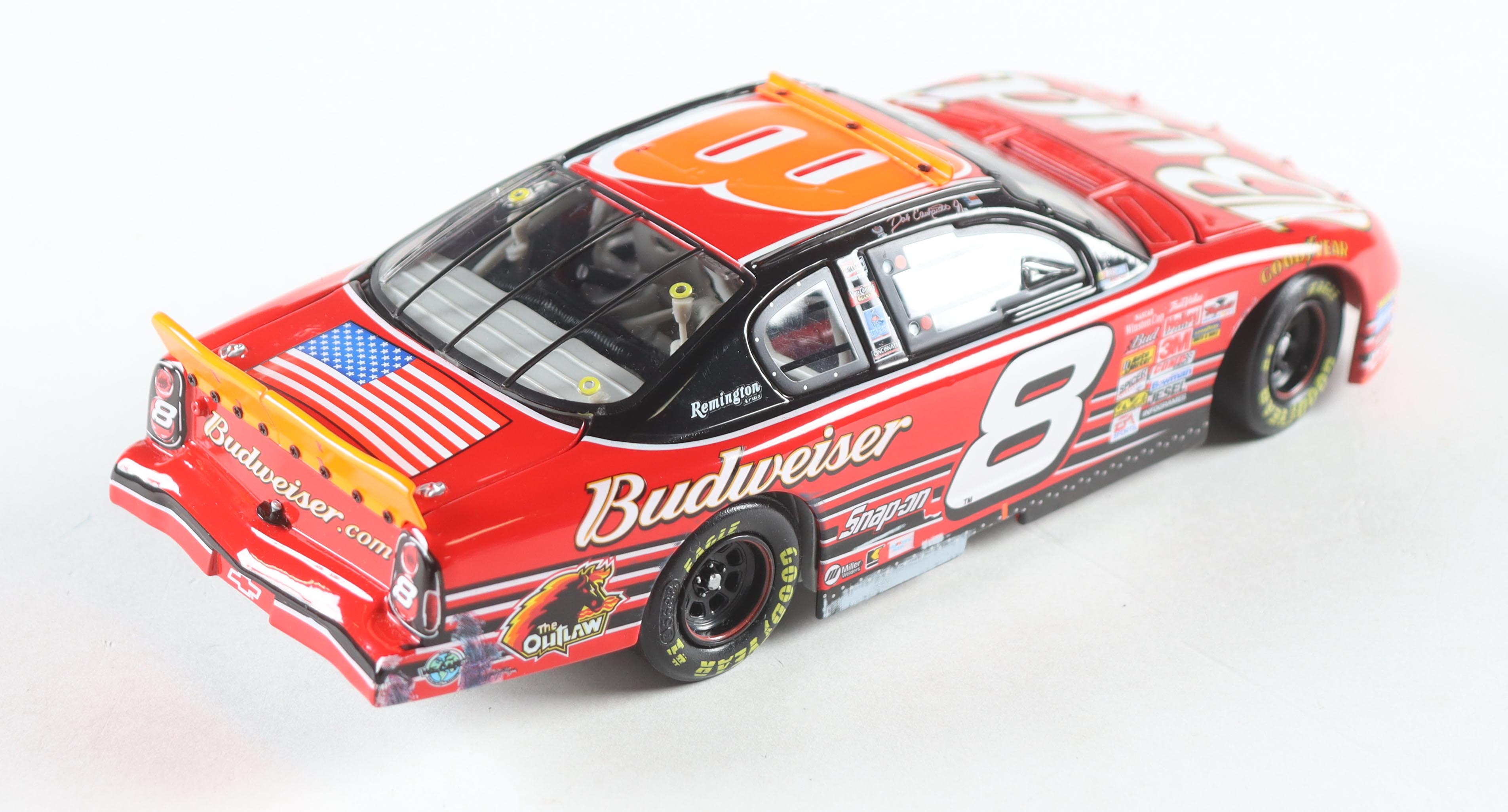 Dale Earnhardt Jr. Signed LE #8 Budweiser - Talladega Win - Raced Version 2001 Monte Carlo 1:24 Die-cast Car (JSA) at PristineAuction.com Dale Earnhardt Jr. Signed LE #8 Budweiser - Talladega Win - Raced Version 2001 Monte Carlo 1:24 Die-cast Car (JSA) at PristineAuction.com