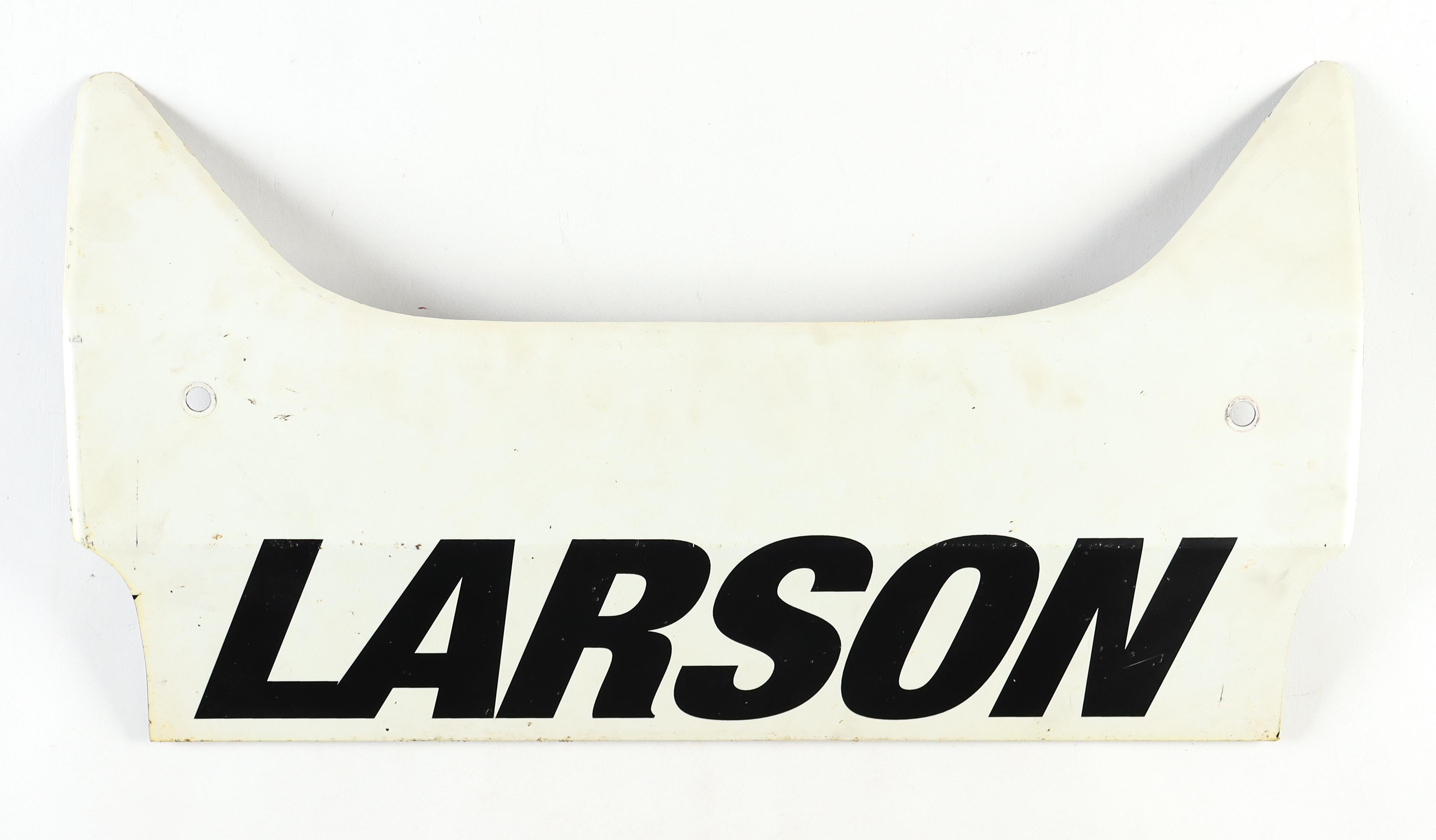 Kyle Larson Race Used Full Nameplate | Sheet Metal from Midget with CB Industries (PA COA) at PristineAuction.com Kyle Larson Race Used Full Nameplate | Sheet Metal from Midget with CB Industries (PA COA) at PristineAuction.com