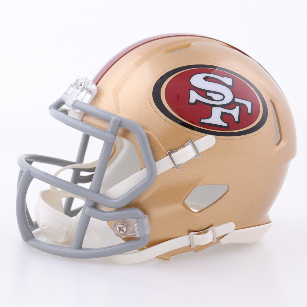 Brock Purdy Signed 49ers Speed Mini Helmet (Fanatics) at PristineAuction.com Brock Purdy Signed 49ers Speed Mini Helmet (Fanatics) at PristineAuction.com