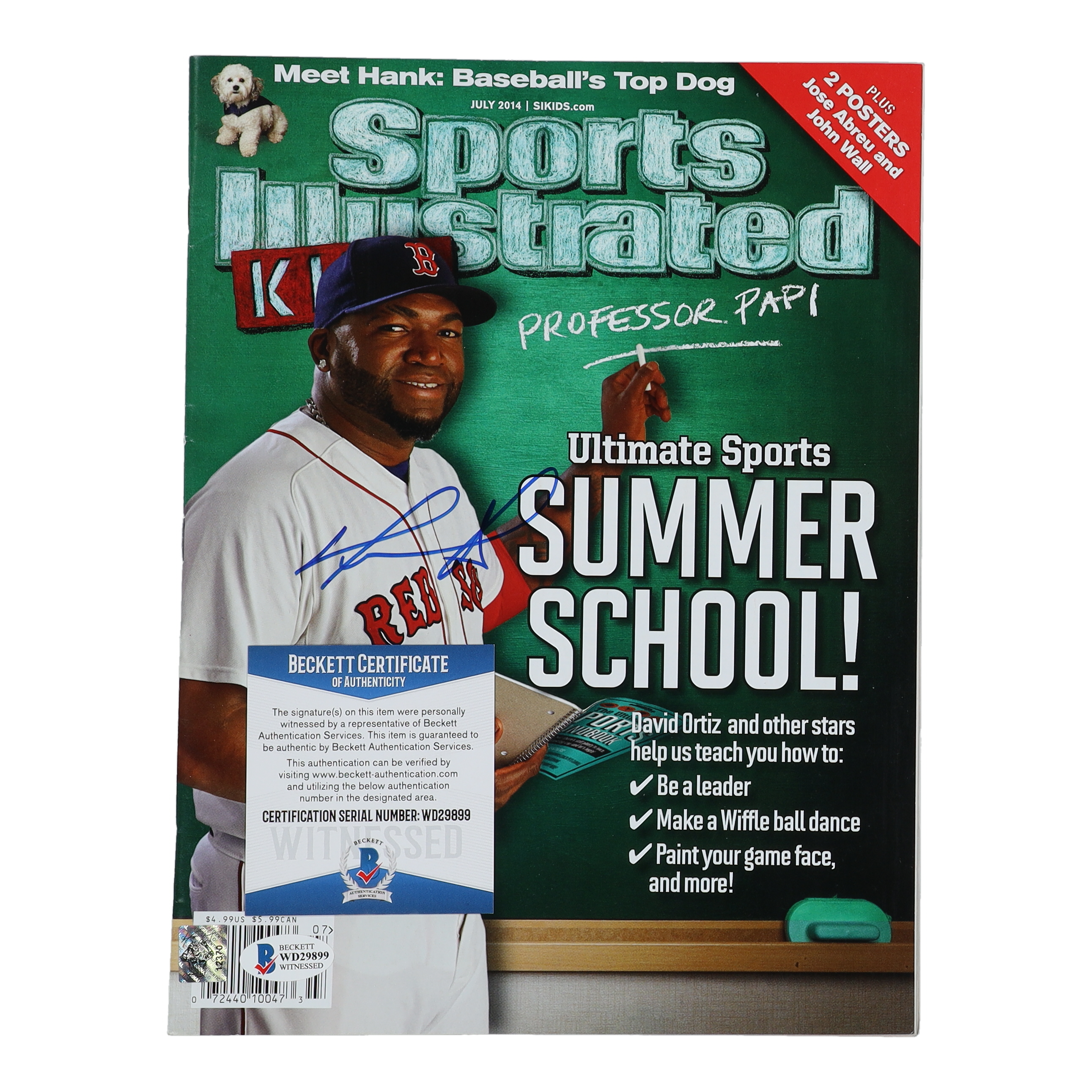 David Ortiz Signed 2014 Sports Illustrated: Kids Magazine (Beckett) at PristineAuction.com David Ortiz Signed 2014 Sports Illustrated: Kids Magazine (Beckett) at PristineAuction.com