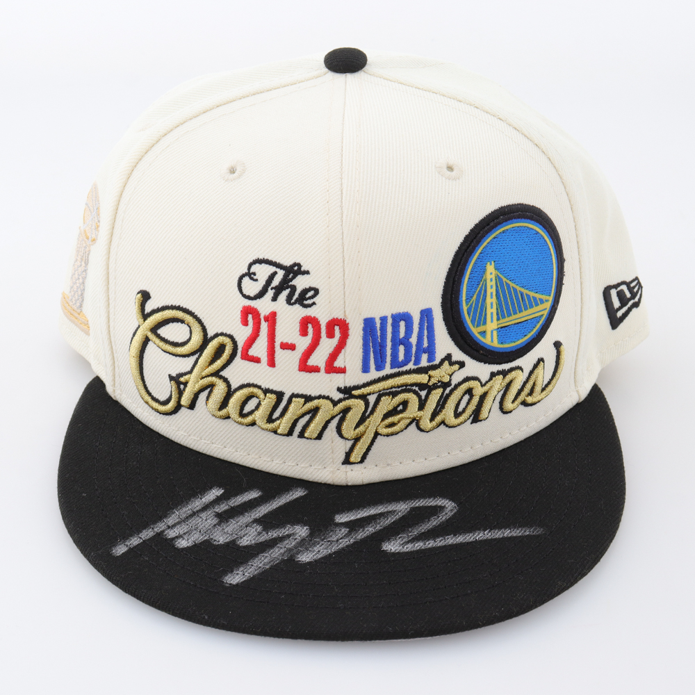 Klay Thompson Signed 2022 Warriors NBA Champions Logo Snapback Hat (Fanatics) at PristineAuction.com Klay Thompson Signed 2022 Warriors NBA Champions Logo Snapback Hat (Fanatics) at PristineAuction.com