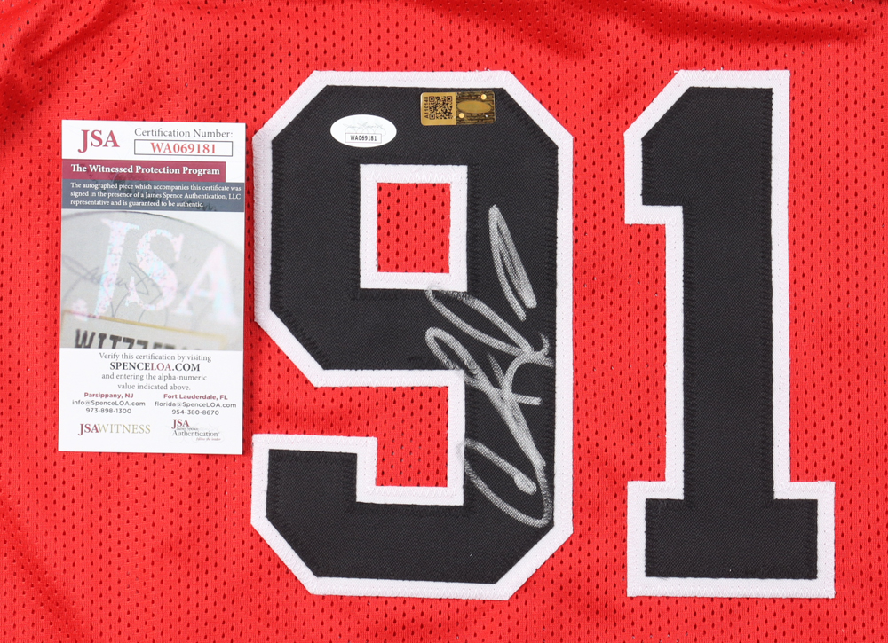 Dennis Rodman Signed Jersey (JSA) at PristineAuction.com Dennis Rodman Signed Jersey (JSA) at PristineAuction.com