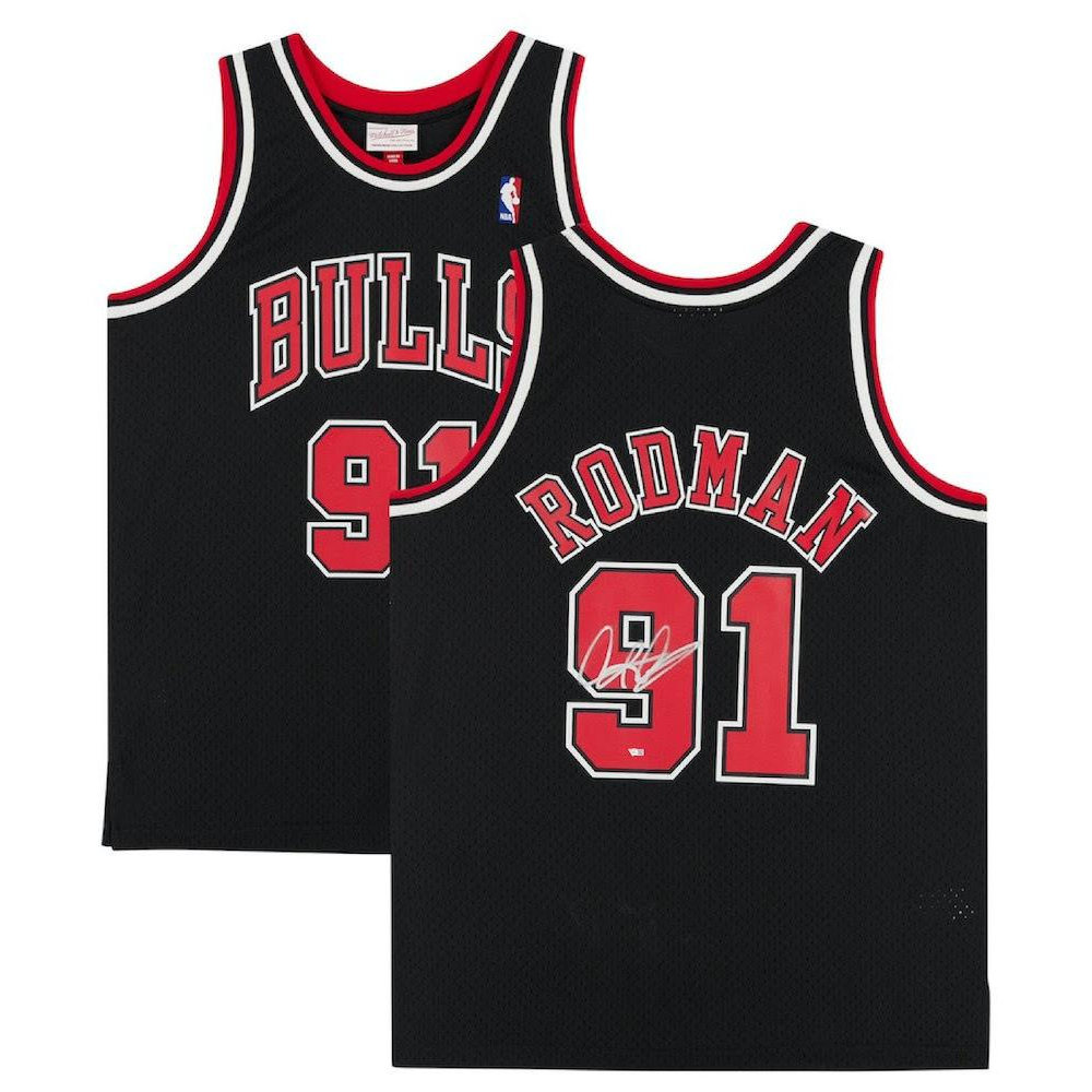 Maillot Chicago Bulls Dennis Rodman 1995 Signé Et Dédicacé 'The Worm' - Authentifié Fanatics