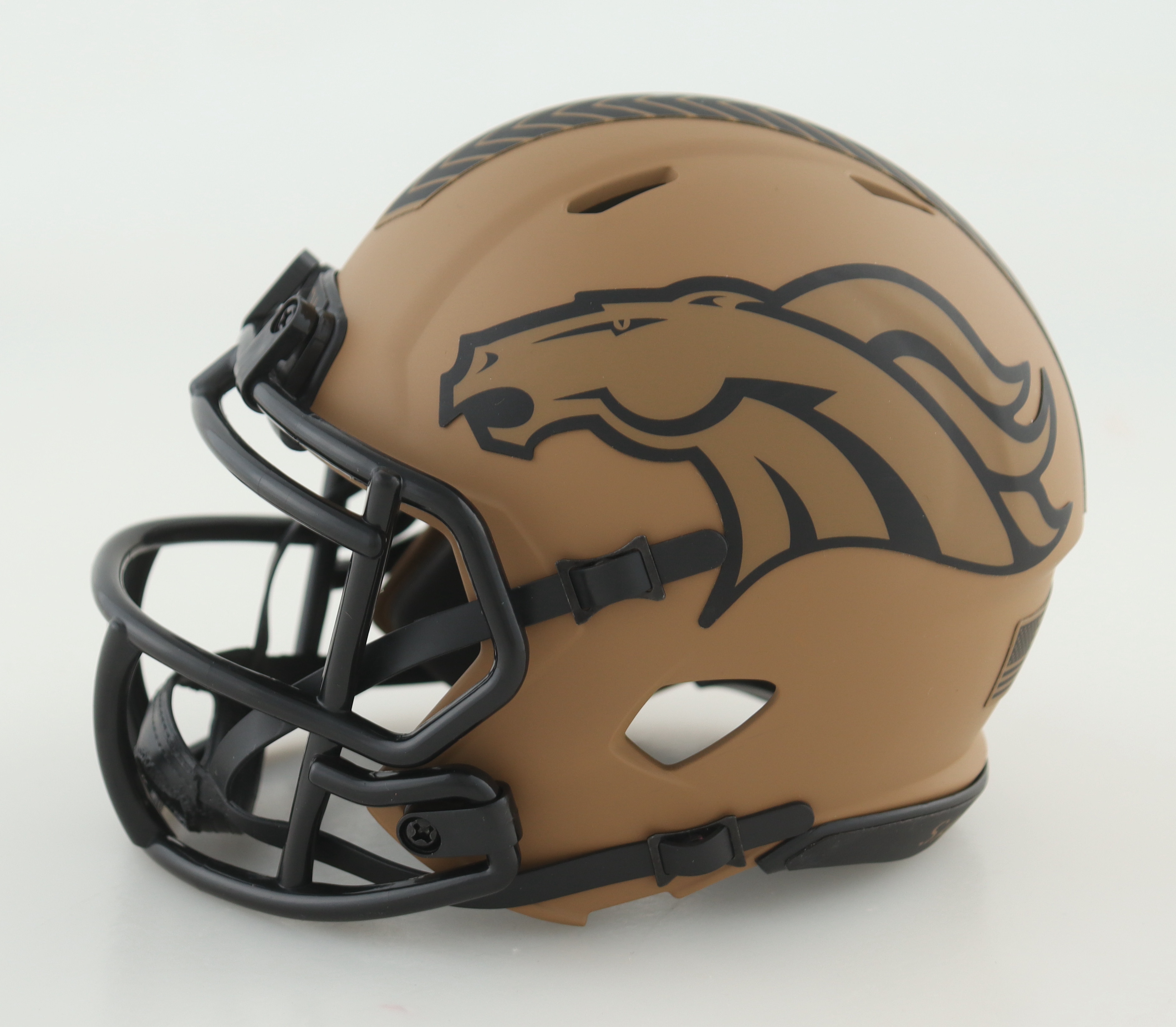 Champ Bailey Signed Broncos Salute To Service Alternate Speed Mini Helmet (Beckett) at PristineAuction.com Champ Bailey Signed Broncos Salute To Service Alternate Speed Mini Helmet (Beckett) at PristineAuction.com