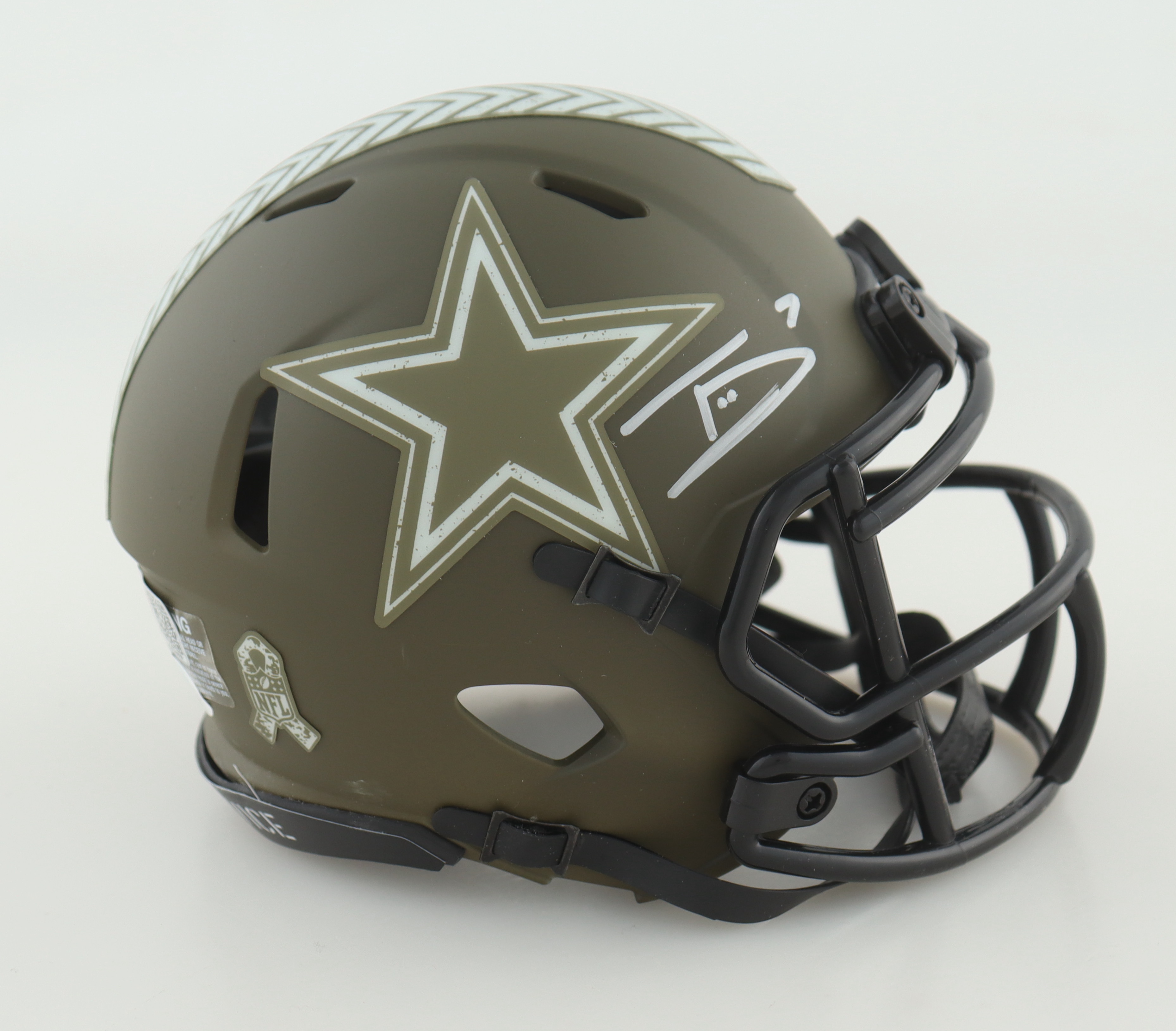 Trevon Diggs Signed Cowboys Salute To Service Alternate Speed Mini Helmet (JSA) at PristineAuction.com Trevon Diggs Signed Cowboys Salute To Service Alternate Speed Mini Helmet (JSA) at PristineAuction.com