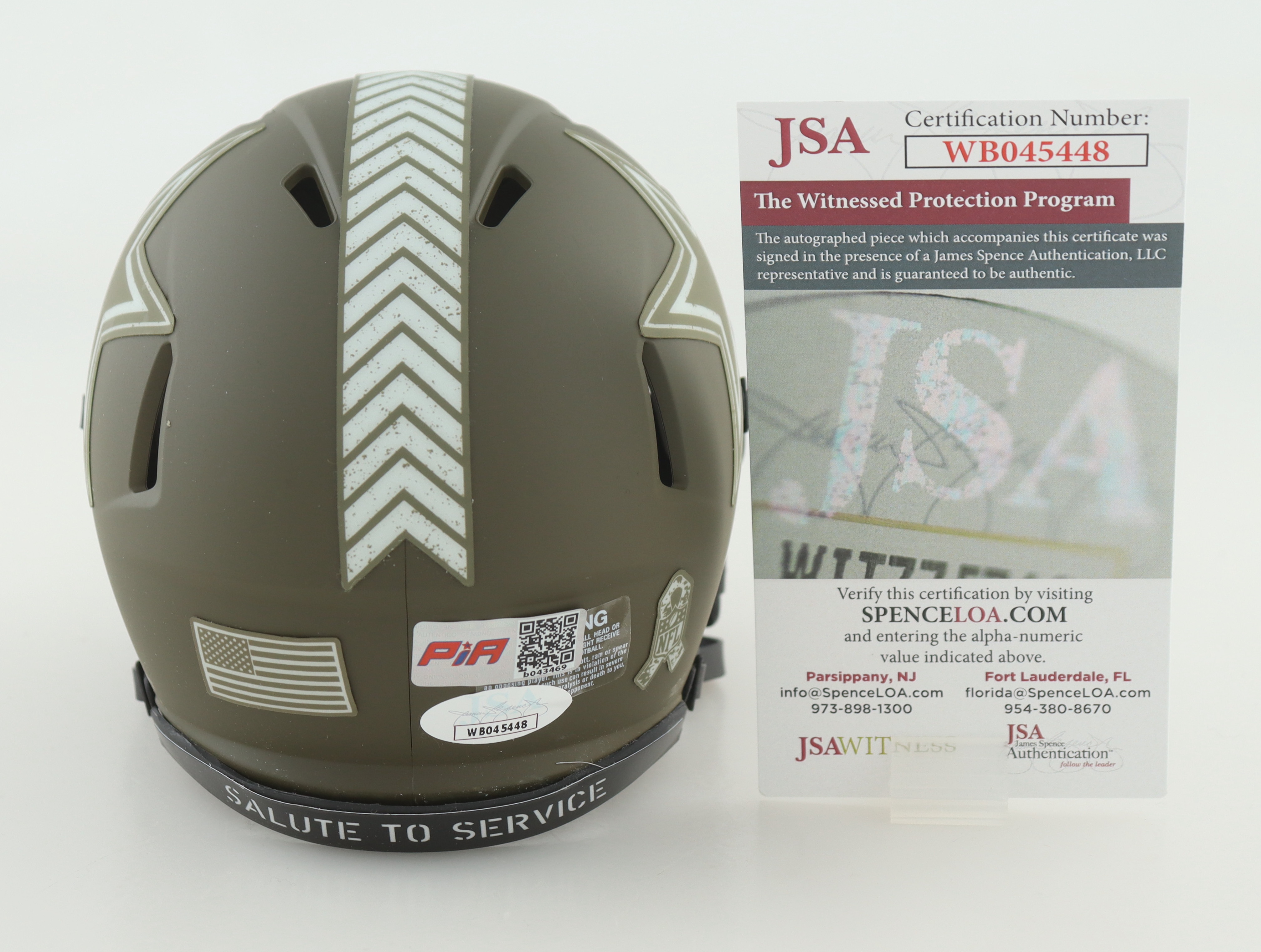 Trevon Diggs Signed Cowboys Salute To Service Alternate Speed Mini Helmet (JSA) at PristineAuction.com Trevon Diggs Signed Cowboys Salute To Service Alternate Speed Mini Helmet (JSA) at PristineAuction.com