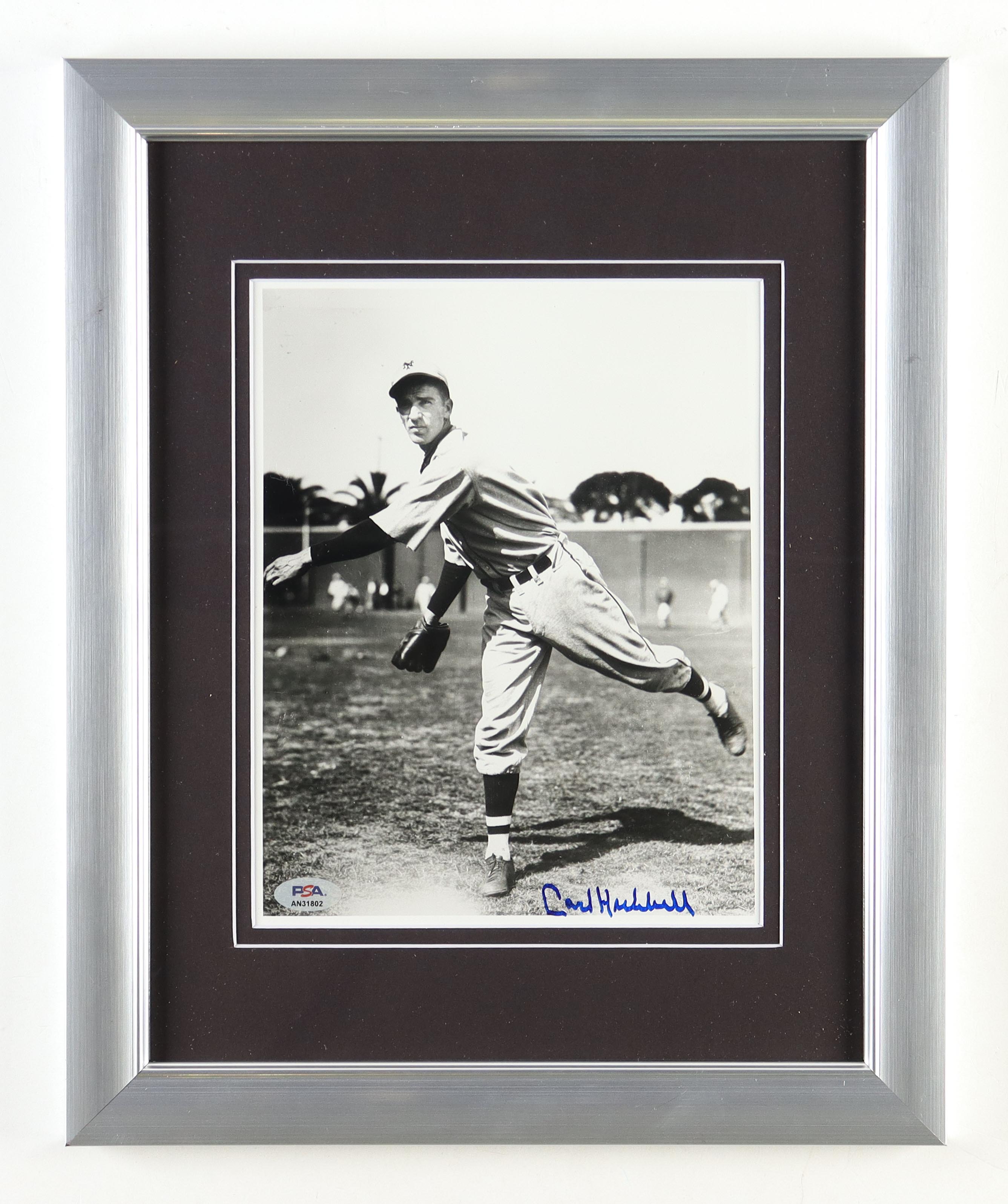 Carl Hubbell Signed Custom Framed Photo Display (PSA) at PristineAuction.com Carl Hubbell Signed Custom Framed Photo Display (PSA) at PristineAuction.com