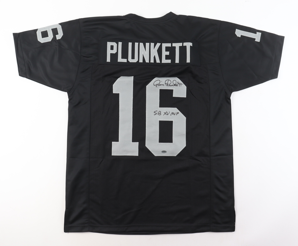 Jim Plunkett Signed Jersey Inscribed "SB XV MVP" (Schwartz) at PristineAuction.com Jim Plunkett Signed Jersey Inscribed "SB XV MVP" (Schwartz) at PristineAuction.com
