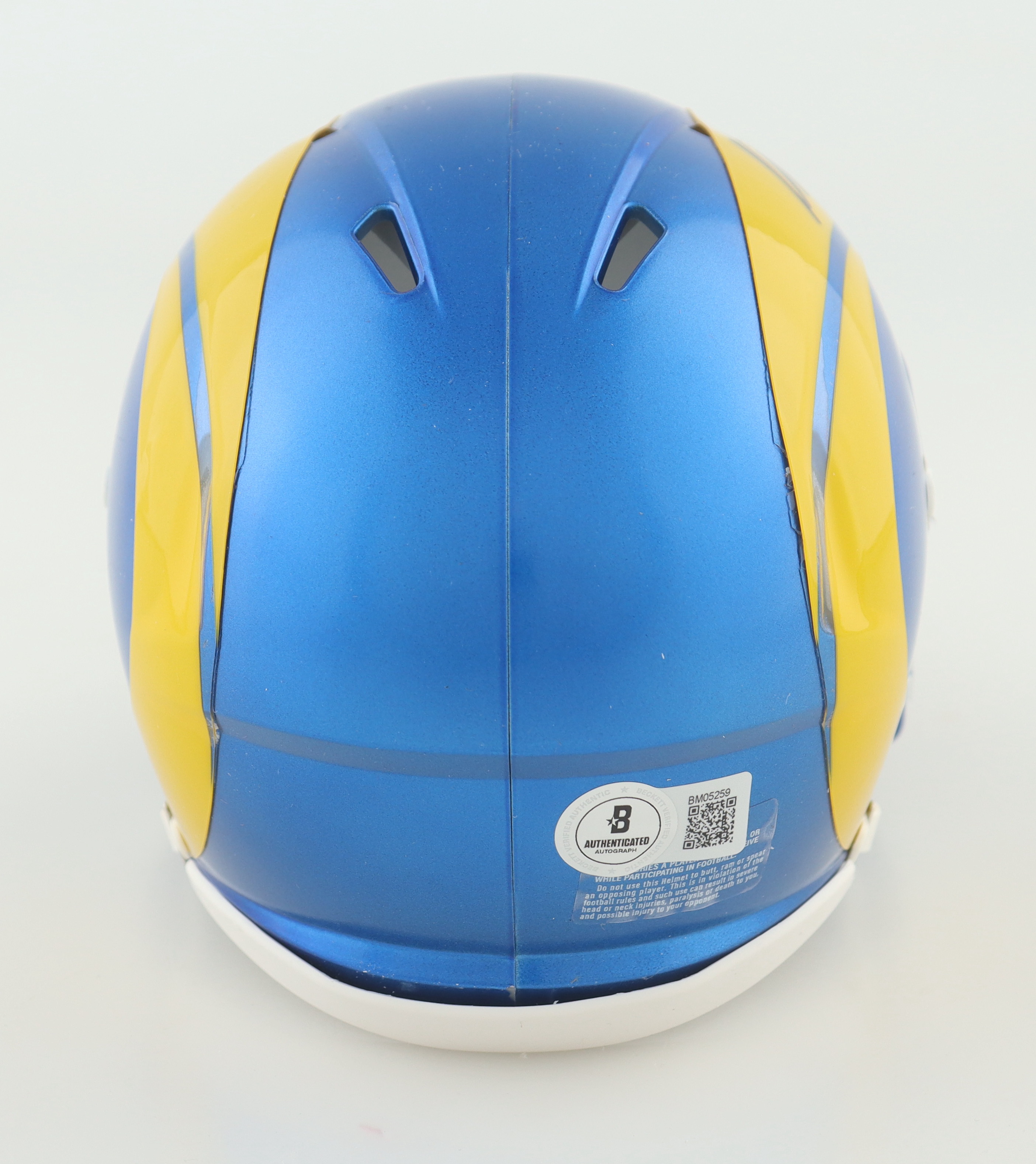 Kyren Williams Signed Rams Speed Mini Helmet (Beckett) at PristineAuction.com Kyren Williams Signed Rams Speed Mini Helmet (Beckett) at PristineAuction.com