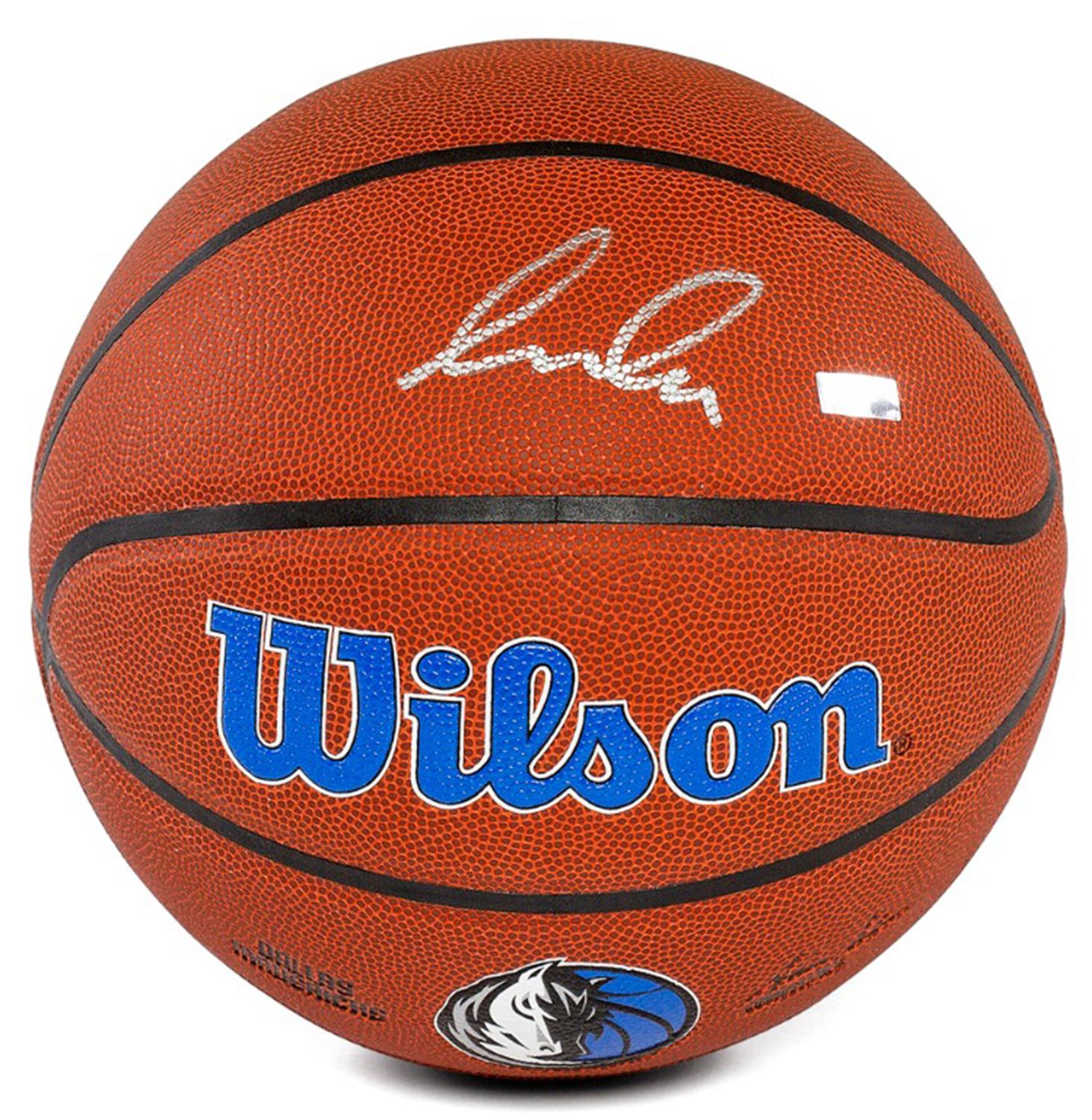 Luka Doncic Signed Mavericks Logo Basketball (Panini) at PristineAuction.com Luka Doncic Signed Mavericks Logo Basketball (Panini) at PristineAuction.com