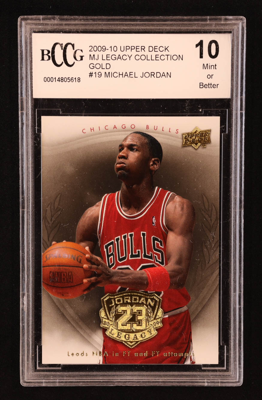 Michael Jordan 2009-10 Upper Deck Michael Jordan Legacy Collection Gold #19 (BCCG 10) at PristineAuction.com Michael Jordan 2009-10 Upper Deck Michael Jordan Legacy Collection Gold #19 (BCCG 10) at PristineAuction.com