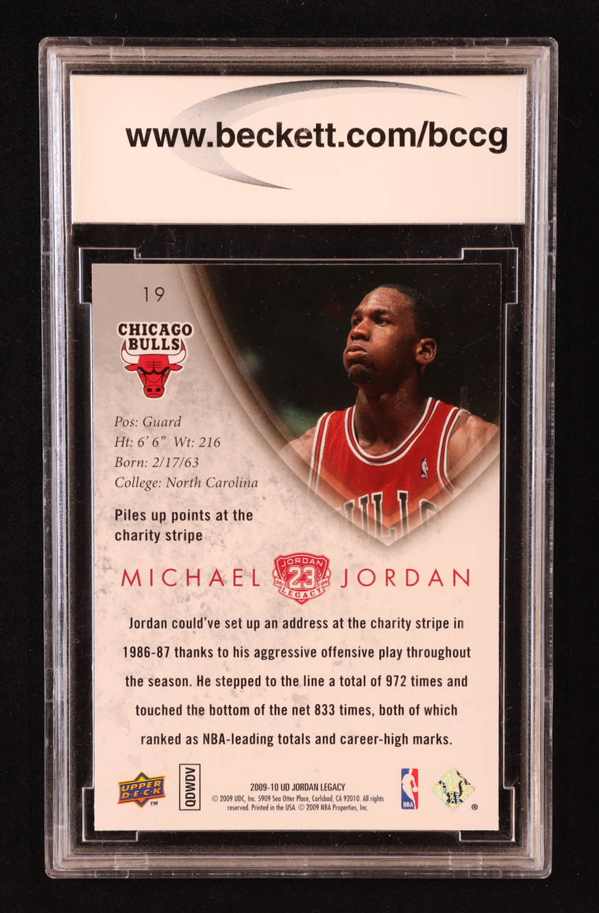 Michael Jordan 2009-10 Upper Deck Michael Jordan Legacy Collection Gold #19 (BCCG 10) at PristineAuction.com Michael Jordan 2009-10 Upper Deck Michael Jordan Legacy Collection Gold #19 (BCCG 10) at PristineAuction.com