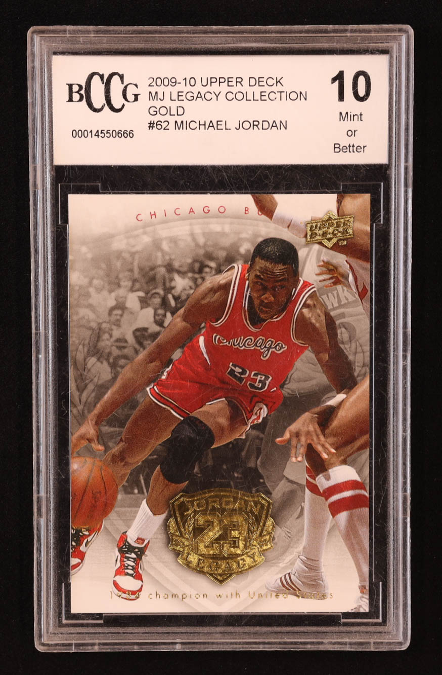 Michael Jordan 2009-10 Upper Deck Michael Jordan Legacy Collection Gold #62 (BCCG 10) at PristineAuction.com Michael Jordan 2009-10 Upper Deck Michael Jordan Legacy Collection Gold #62 (BCCG 10) at PristineAuction.com