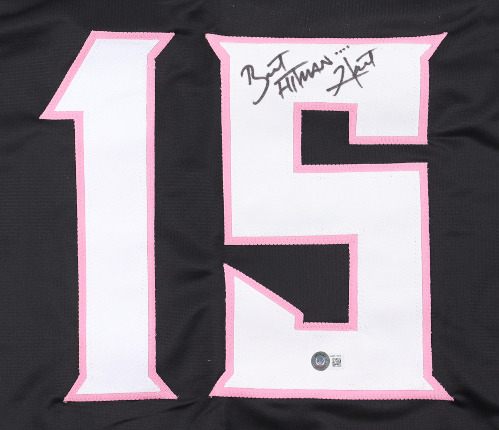 Bret "Hitman" Hart Signed Jersey (Beckett) at PristineAuction.com Bret "Hitman" Hart Signed Jersey (Beckett) at PristineAuction.com