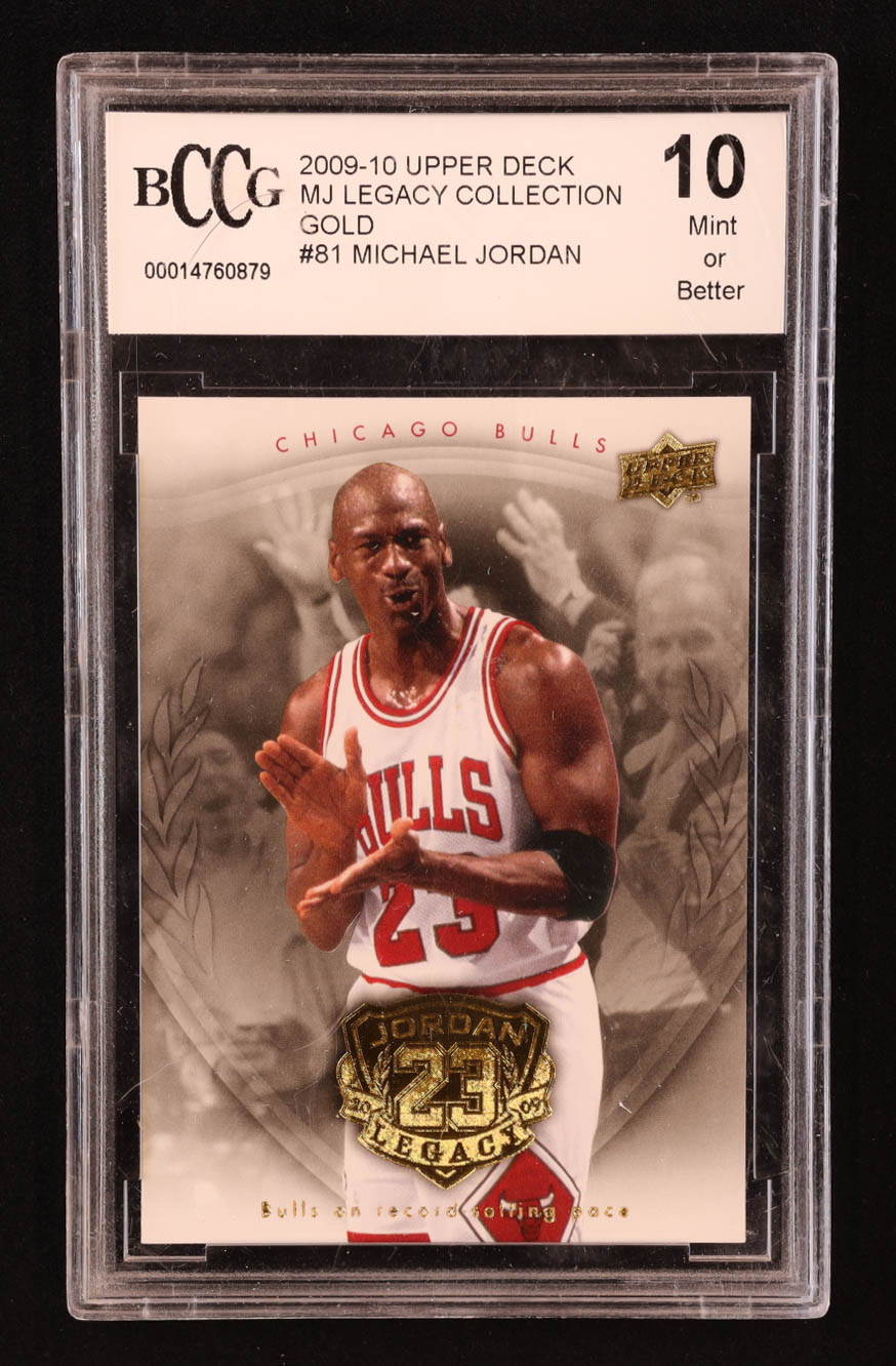 Michael Jordan 2009-10 Upper Deck Michael Jordan Legacy Collection Gold #81 (BCCG 10) at PristineAuction.com Michael Jordan 2009-10 Upper Deck Michael Jordan Legacy Collection Gold #81 (BCCG 10) at PristineAuction.com