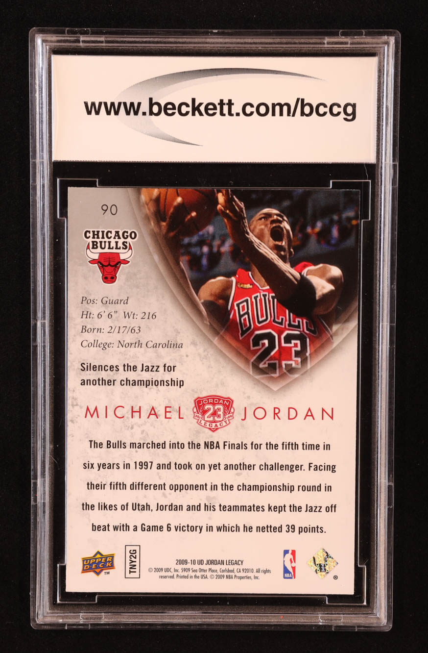 Michael Jordan 2009-10 Upper Deck Michael Jordan Legacy Collection Gold #90 (BCCG 10) at PristineAuction.com Michael Jordan 2009-10 Upper Deck Michael Jordan Legacy Collection Gold #90 (BCCG 10) at PristineAuction.com