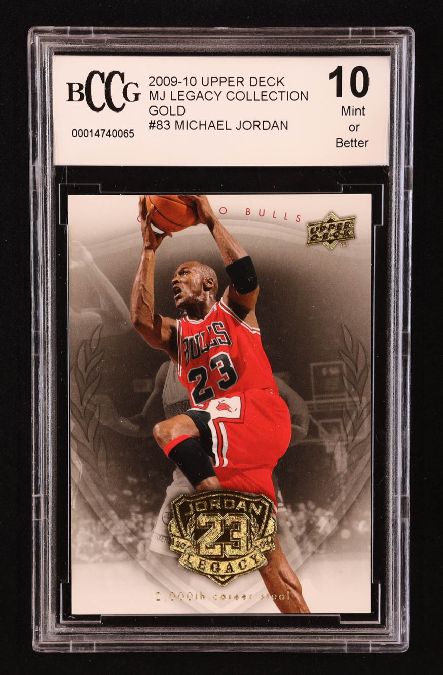 Michael Jordan 2009-10 Upper Deck Michael Jordan Legacy Collection Gold #83 (BCCG 10) at PristineAuction.com Michael Jordan 2009-10 Upper Deck Michael Jordan Legacy Collection Gold #83 (BCCG 10) at PristineAuction.com