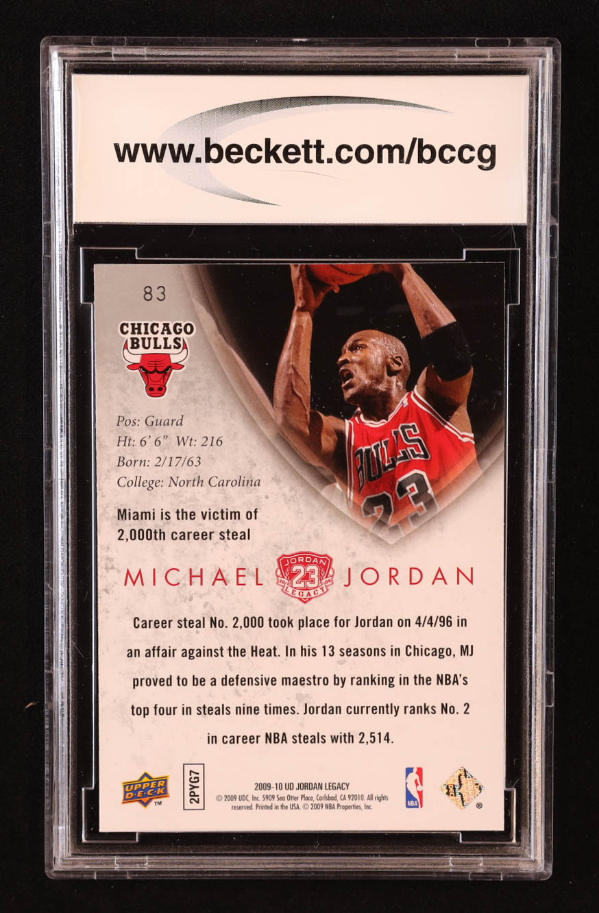 Michael Jordan 2009-10 Upper Deck Michael Jordan Legacy Collection Gold #83 (BCCG 10) at PristineAuction.com Michael Jordan 2009-10 Upper Deck Michael Jordan Legacy Collection Gold #83 (BCCG 10) at PristineAuction.com