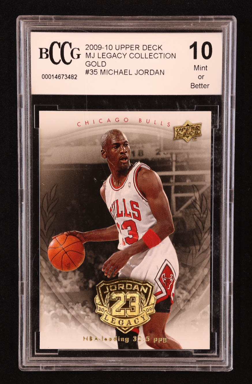 Michael Jordan 2009-10 Upper Deck Michael Jordan Legacy Collection Gold #35 (BCCG 10) at PristineAuction.com Michael Jordan 2009-10 Upper Deck Michael Jordan Legacy Collection Gold #35 (BCCG 10) at PristineAuction.com