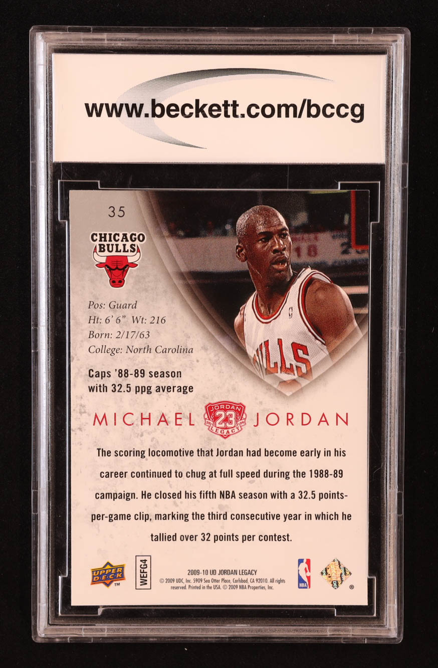 Michael Jordan 2009-10 Upper Deck Michael Jordan Legacy Collection Gold #35 (BCCG 10) at PristineAuction.com Michael Jordan 2009-10 Upper Deck Michael Jordan Legacy Collection Gold #35 (BCCG 10) at PristineAuction.com