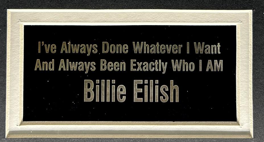 Billie Eilish Signed Custom Framed Photo (Beckett) at PristineAuction.com Billie Eilish Signed Custom Framed Photo (Beckett) at PristineAuction.com