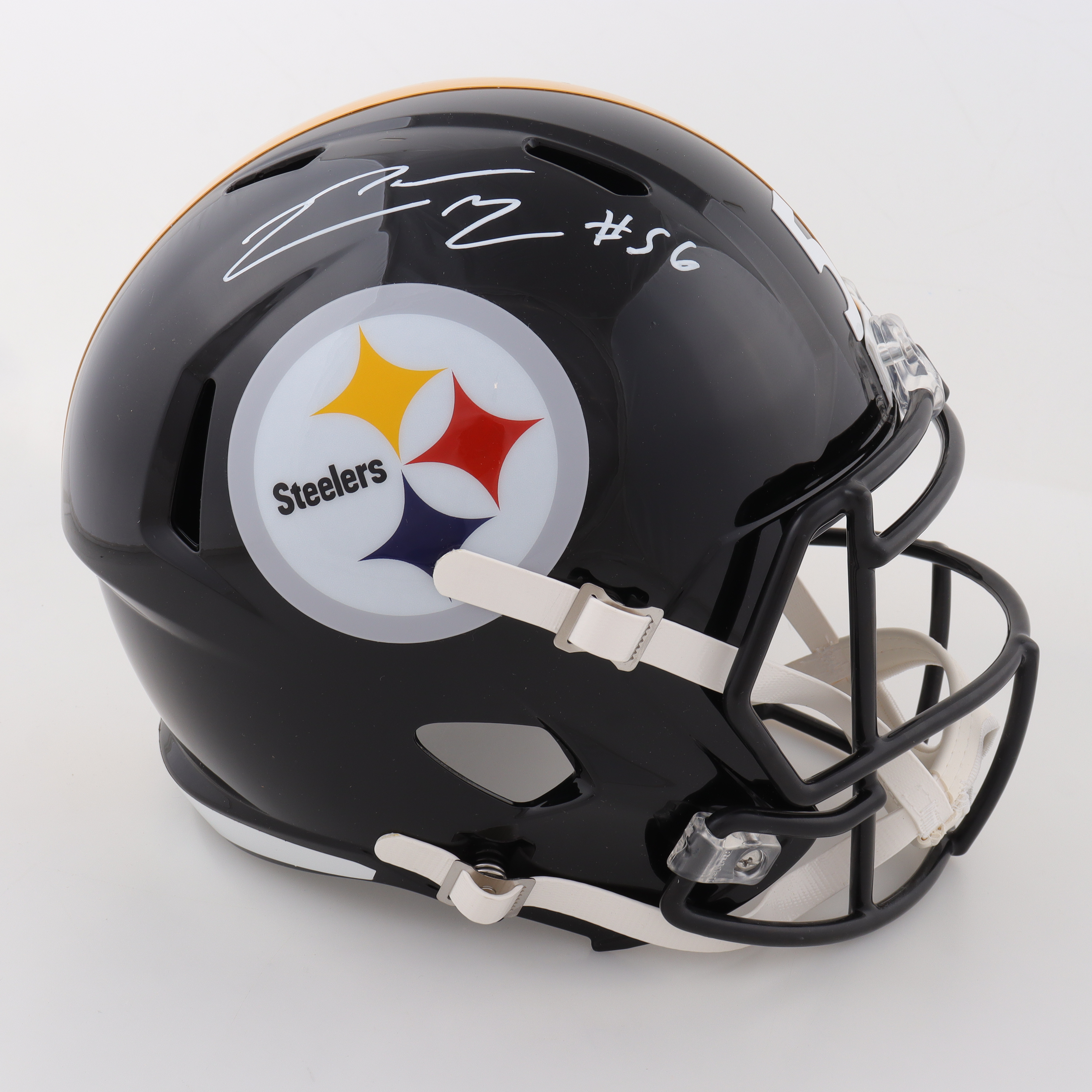 LaMarr Woodley Signed Steelers Full-Size Speed Helmet (TSE) at PristineAuction.com LaMarr Woodley Signed Steelers Full-Size Speed Helmet (TSE) at PristineAuction.com