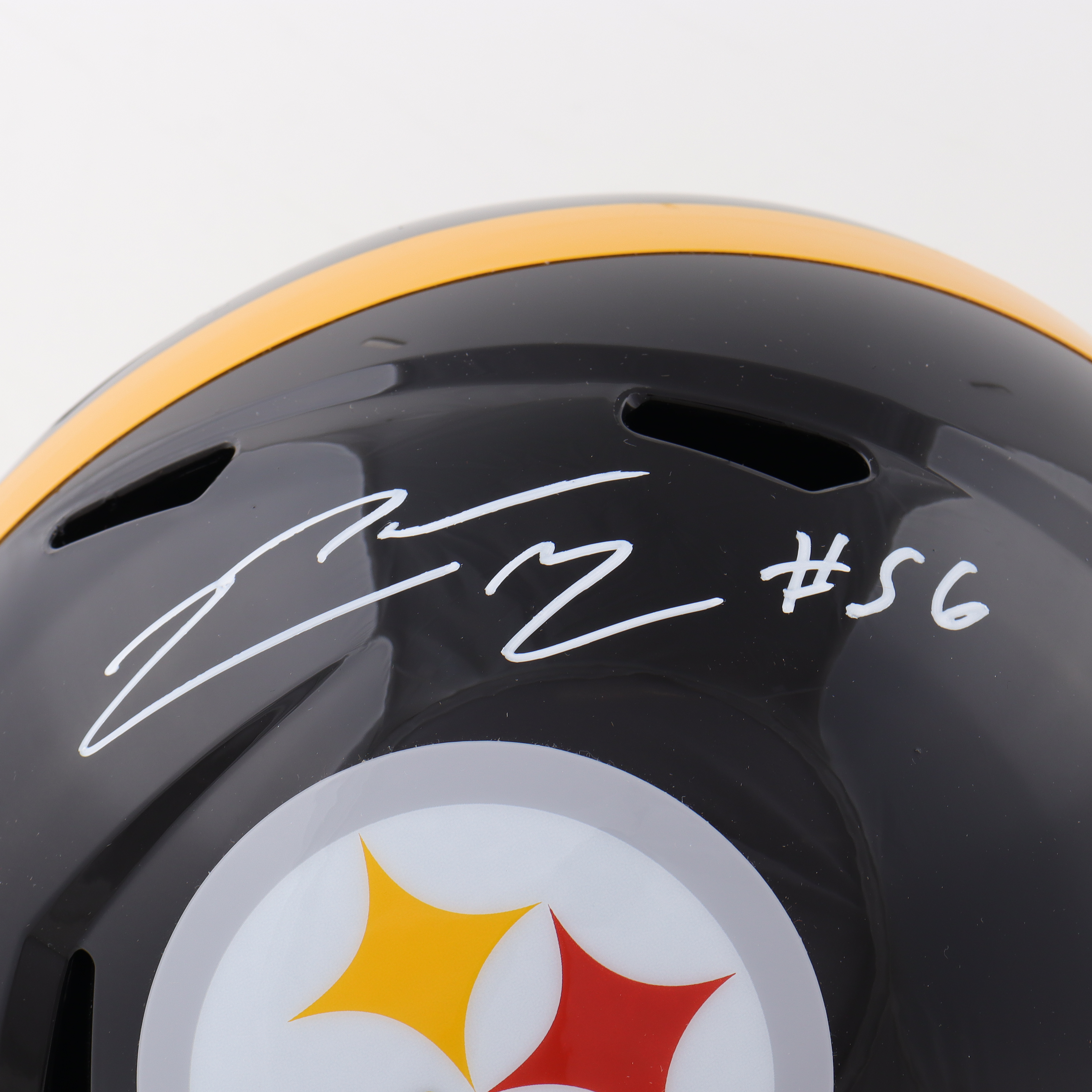 LaMarr Woodley Signed Steelers Full-Size Speed Helmet (TSE) at PristineAuction.com LaMarr Woodley Signed Steelers Full-Size Speed Helmet (TSE) at PristineAuction.com