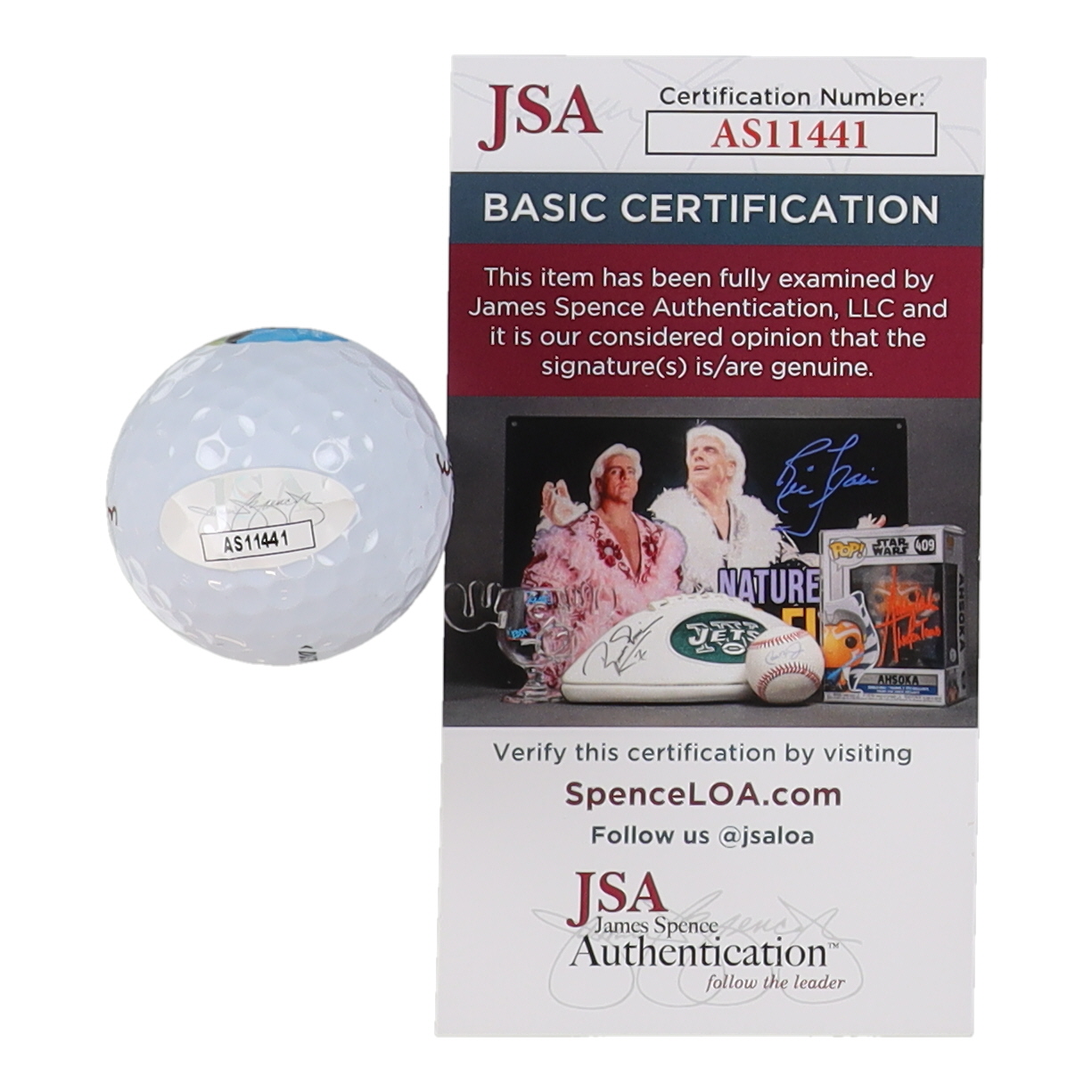 Wyndham Clark Signed 2024 Pebble Beach Pro-Am Golf Ball (JSA) at PristineAuction.com Wyndham Clark Signed 2024 Pebble Beach Pro-Am Golf Ball (JSA) at PristineAuction.com