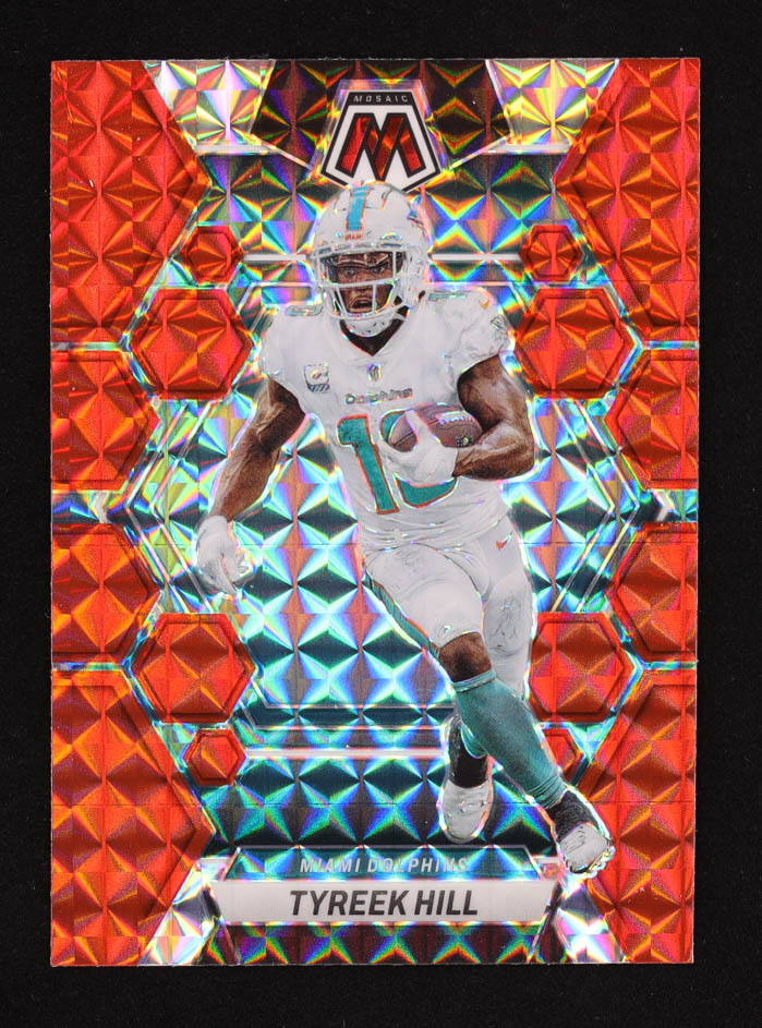 Tyreek Hill 2023 Panini Mosaic Mosaic Red #144 at PristineAuction.com Tyreek Hill 2023 Panini Mosaic Mosaic Red #144 at PristineAuction.com