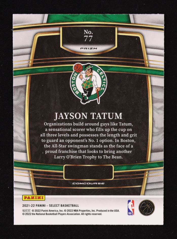Jayson Tatum 2021-22 Select Prizms Blue Shimmer #77 at PristineAuction.com Jayson Tatum 2021-22 Select Prizms Blue Shimmer #77 at PristineAuction.com