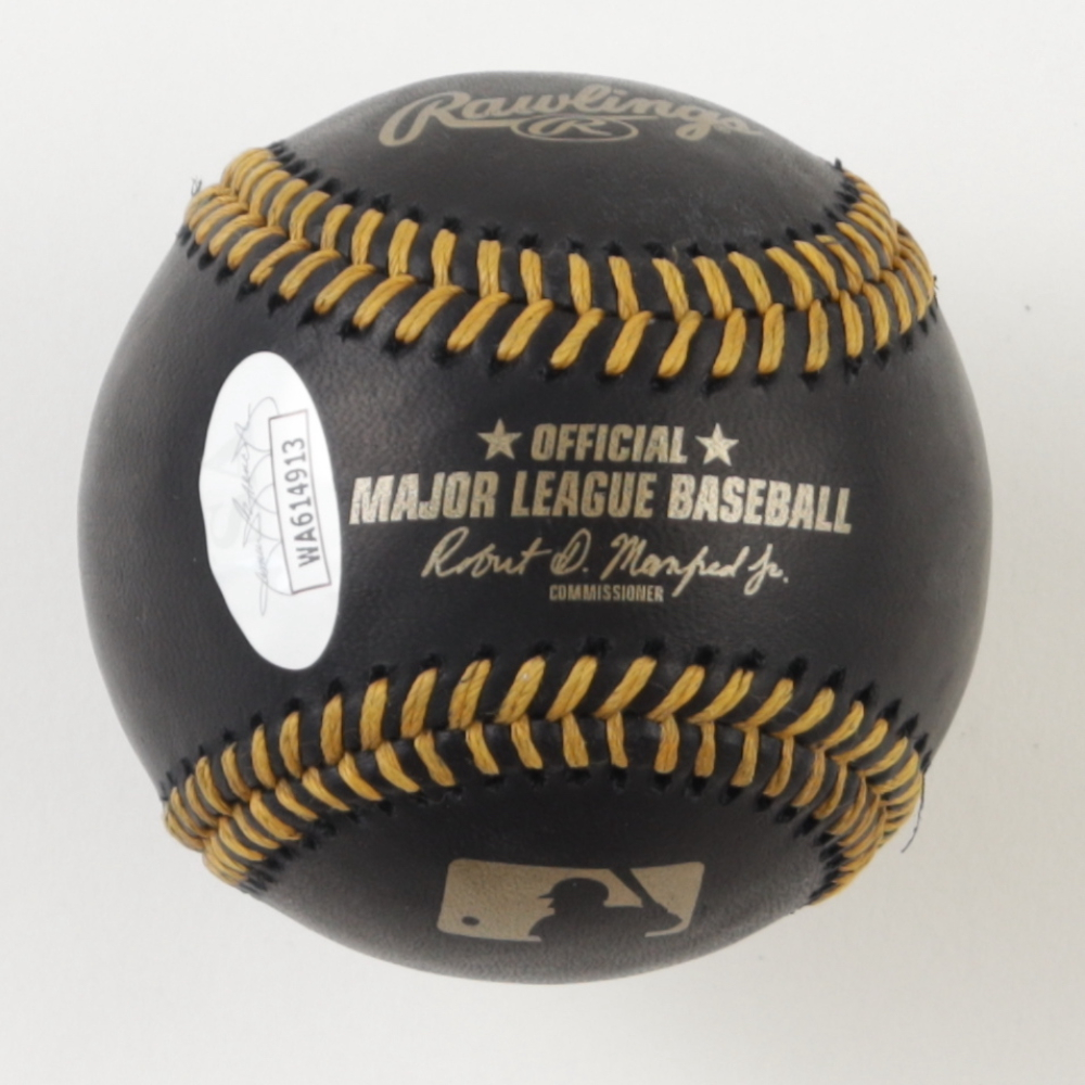 Jim Edmonds Signed OML Black Leather Baseball (JSA) at PristineAuction.com Jim Edmonds Signed OML Black Leather Baseball (JSA) at PristineAuction.com