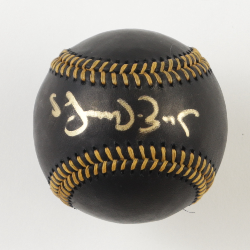 Jim Edmonds Signed OML Black Leather Baseball (JSA) at PristineAuction.com Jim Edmonds Signed OML Black Leather Baseball (JSA) at PristineAuction.com